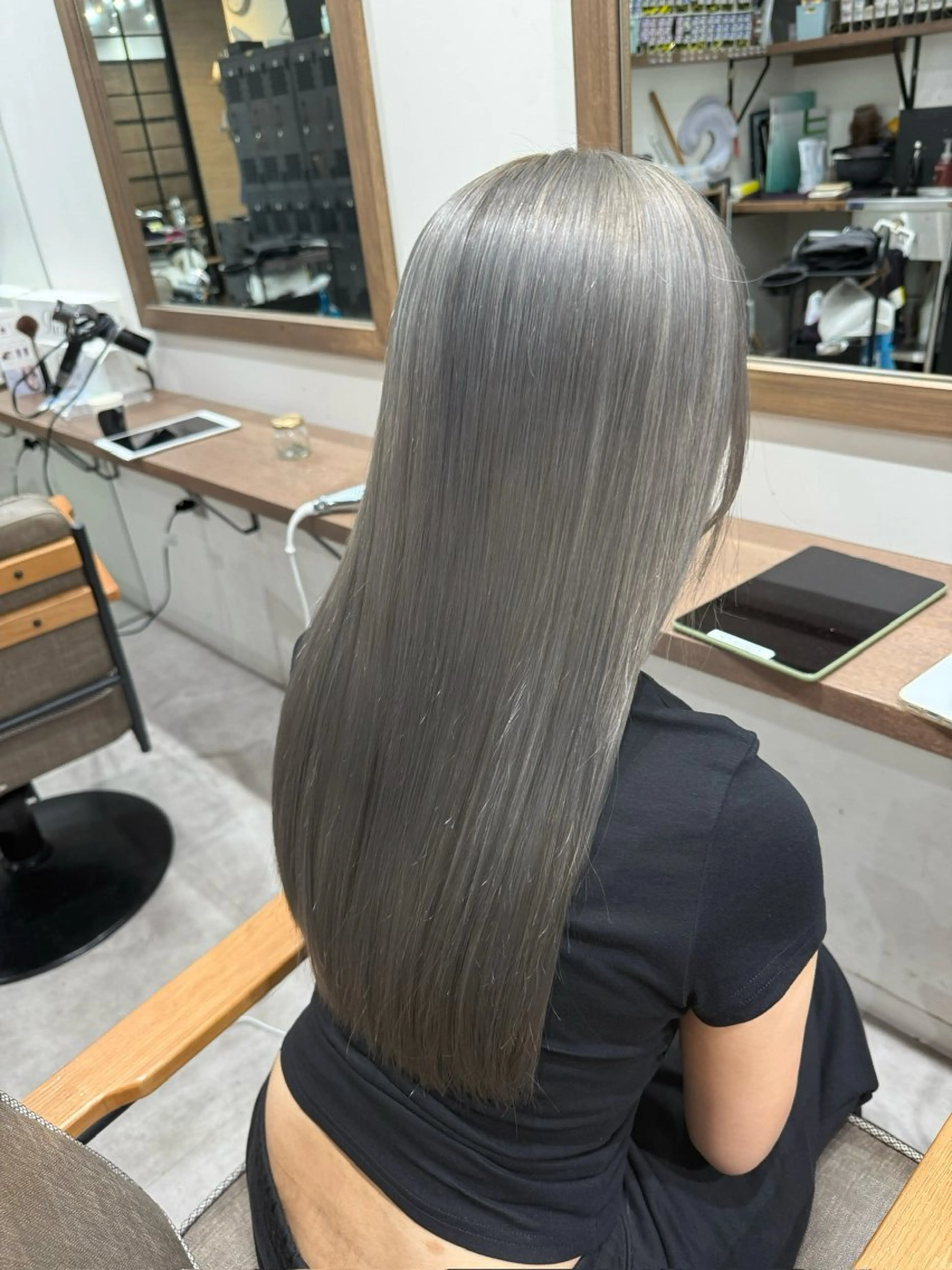 ロング ヘアカラー トリートメント ルナ🫐縮毛矯正 🫐髪質改善のヘアスタイル