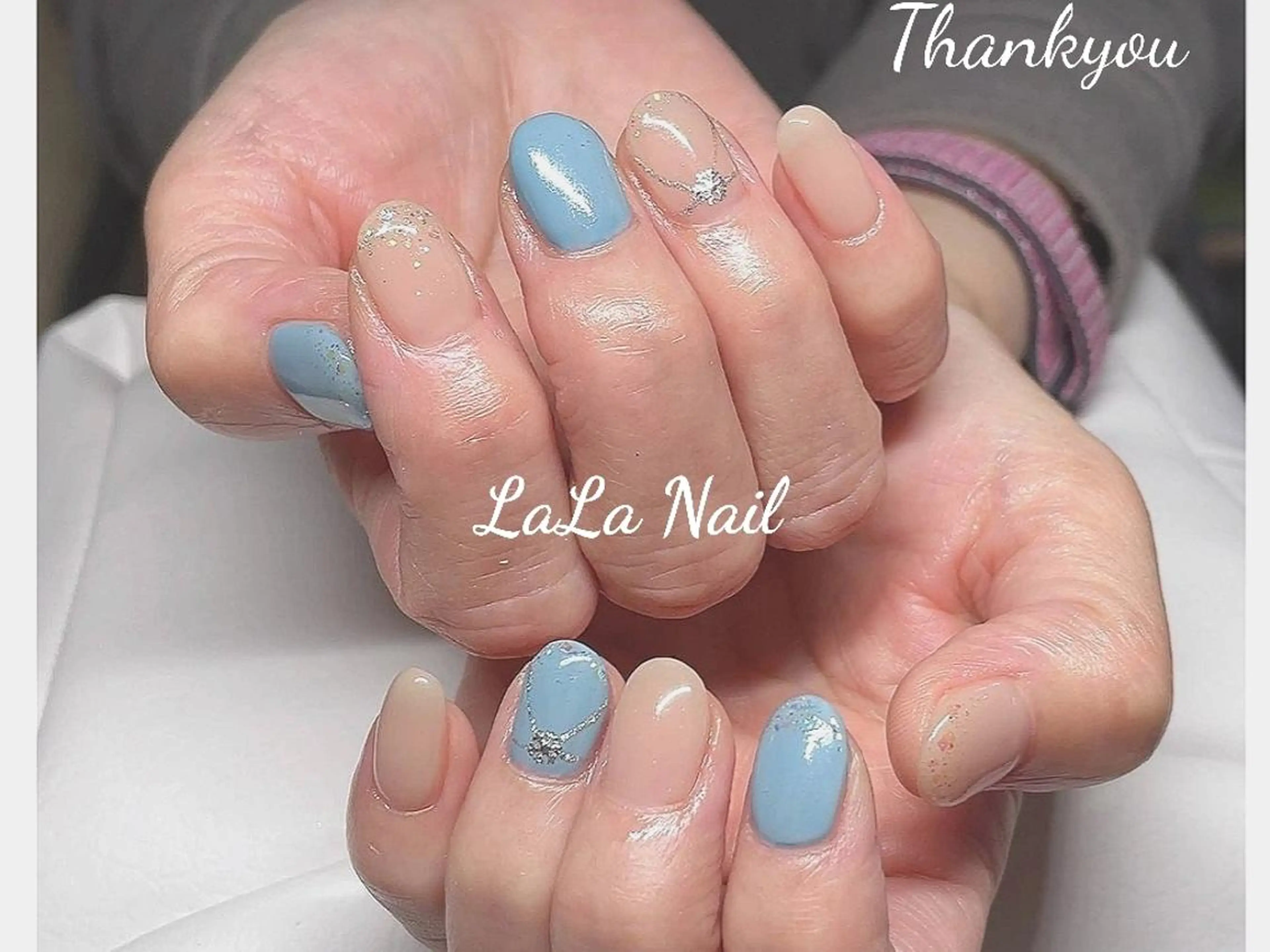ネイル アートネイル キラキラネイル ラメ(グリッター) 冬ネイル LaLa Nailのネイルデザイン