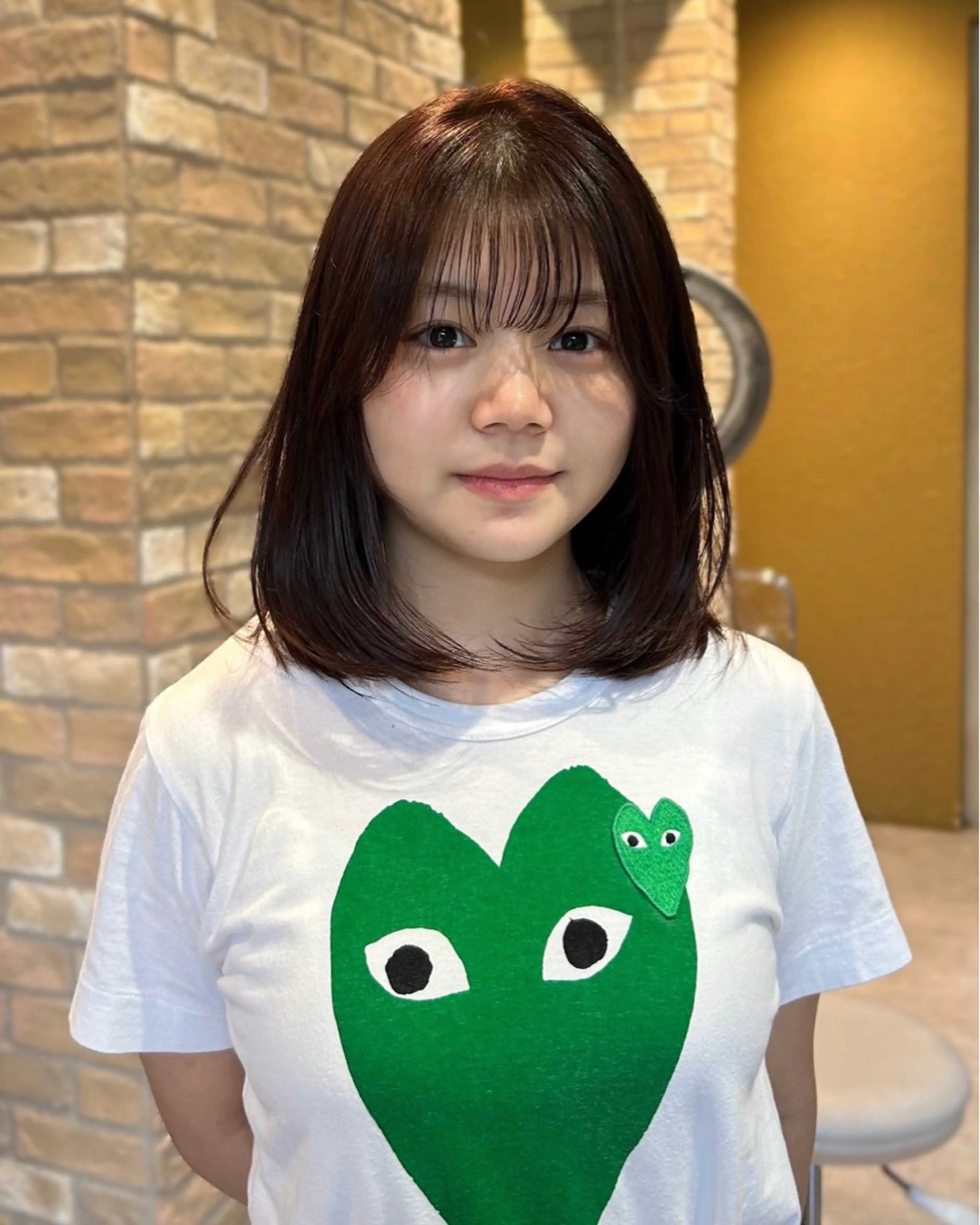 【顔まわりカット＋透明感カラー】流れる小顔前髪♡*.+ﾟの写真