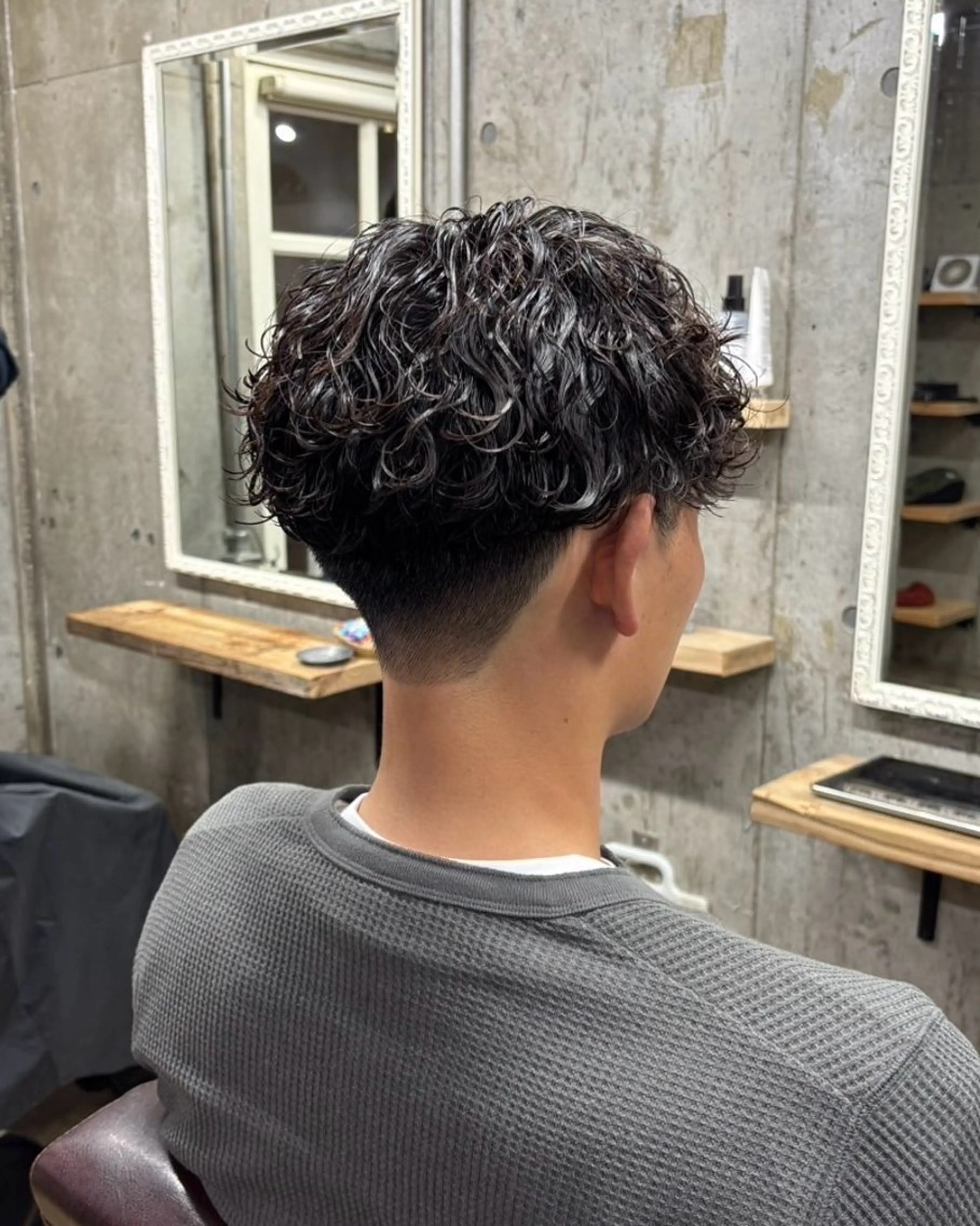 ミディアム パーマ メンズ 波巻きパーマ 【メンズ特化】パーマ /マッシュ/ヨシダのヘアスタイル