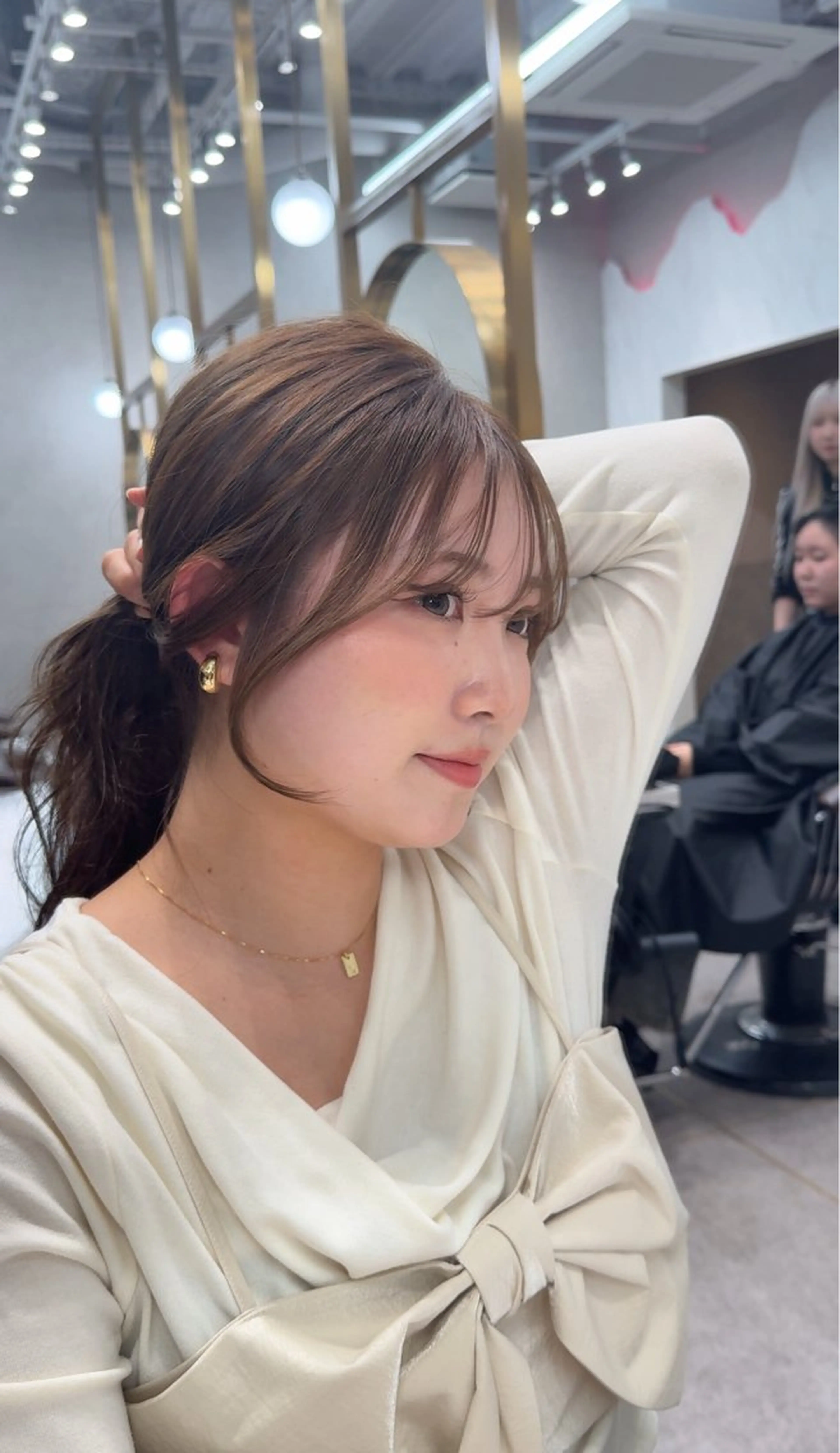 セミロング カラー カット トリートメント ヘッドスパ ヘアセット レイヤーダブルカラー KYONのヘアスタイル