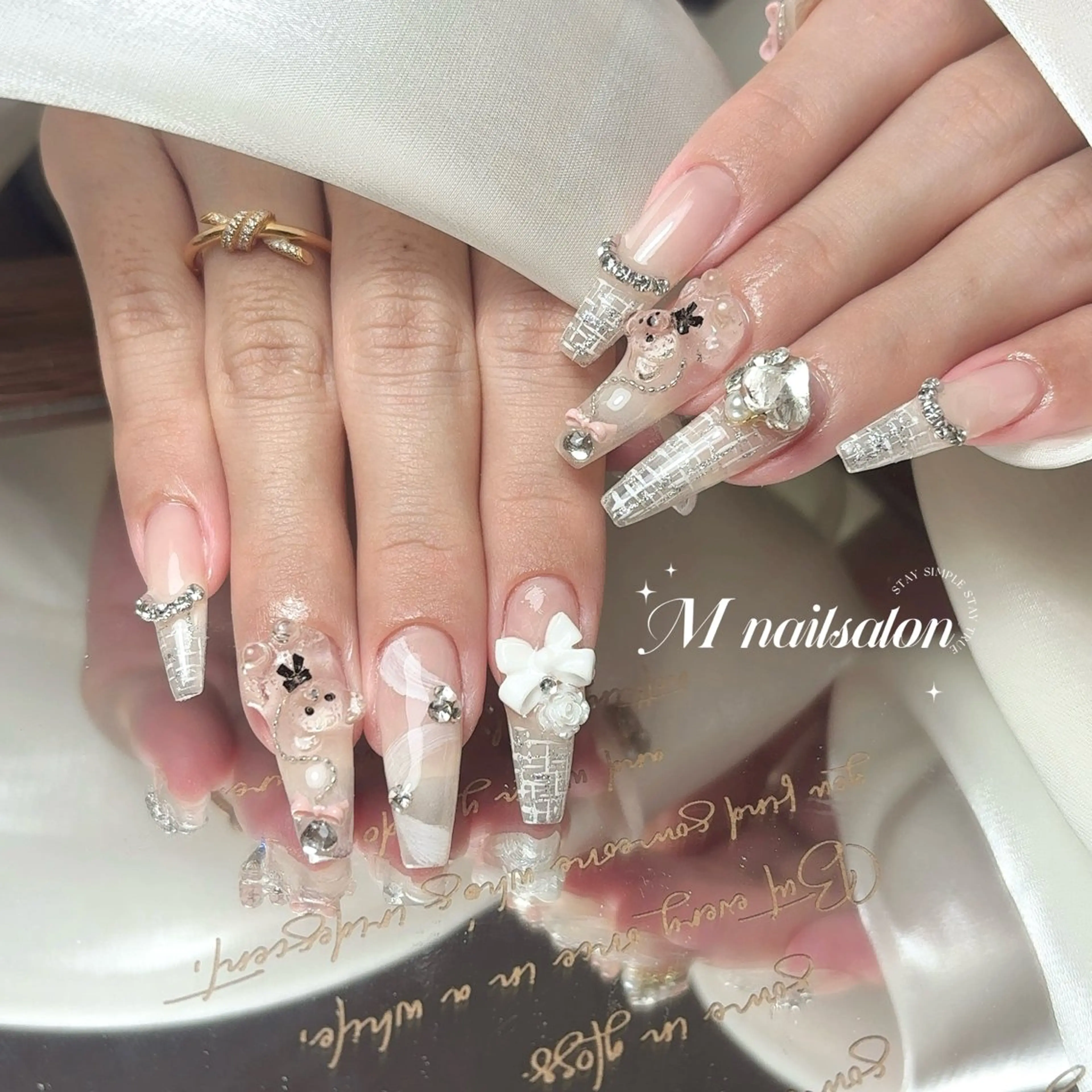 ネイル ハンドネイル M🌷nail 長さだし専門店のネイルデザイン