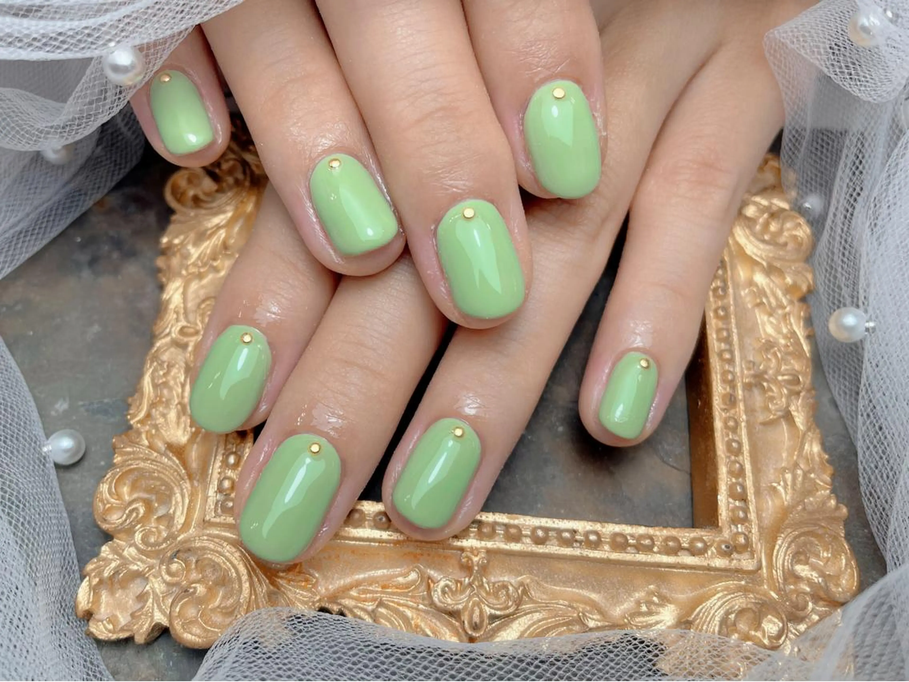 ネイル ハンドネイル マジック ミラーのネイルデザイン