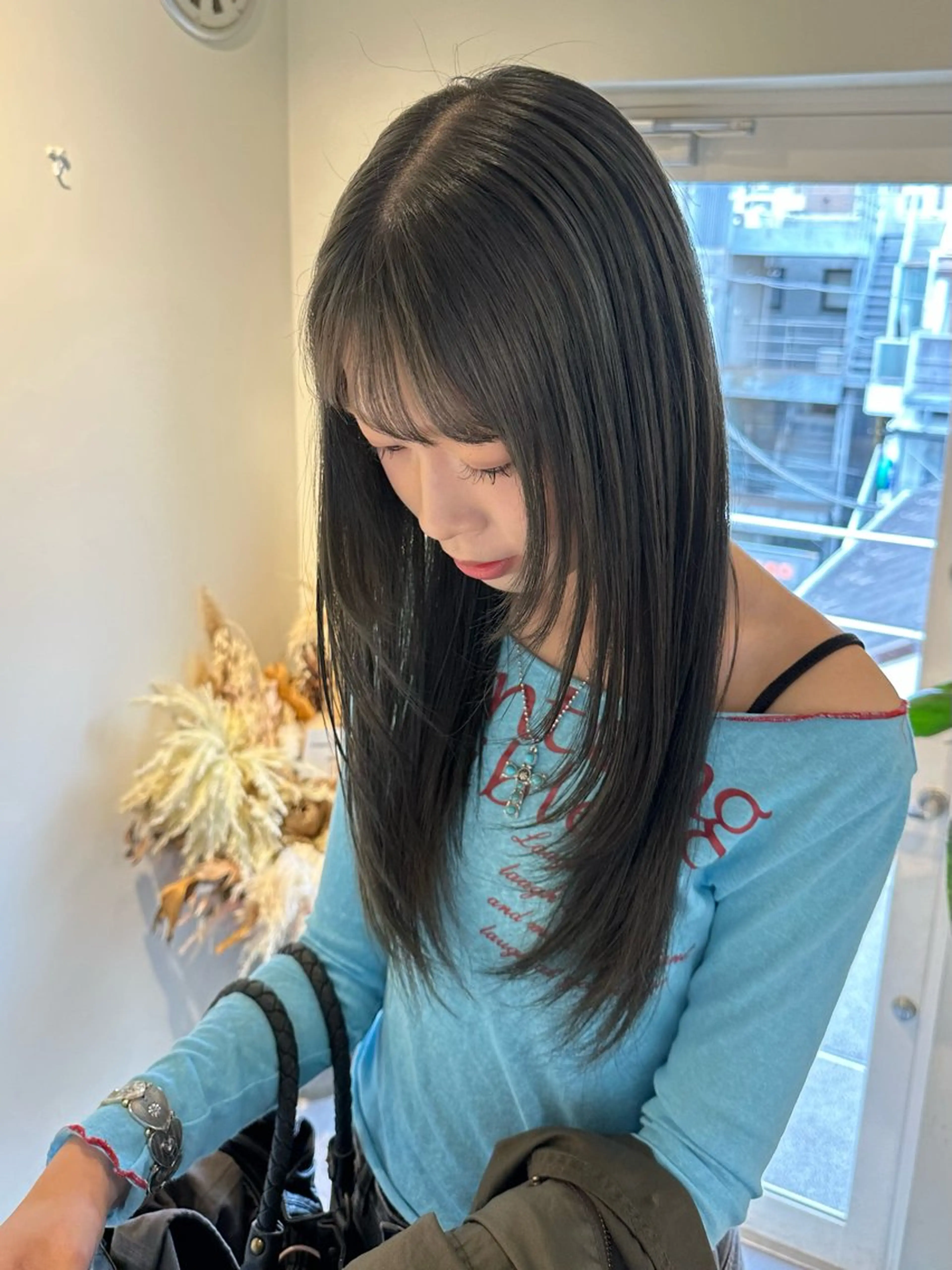 ロング カラー ヘアカラー HANAME 原宿美容室のヘアスタイル