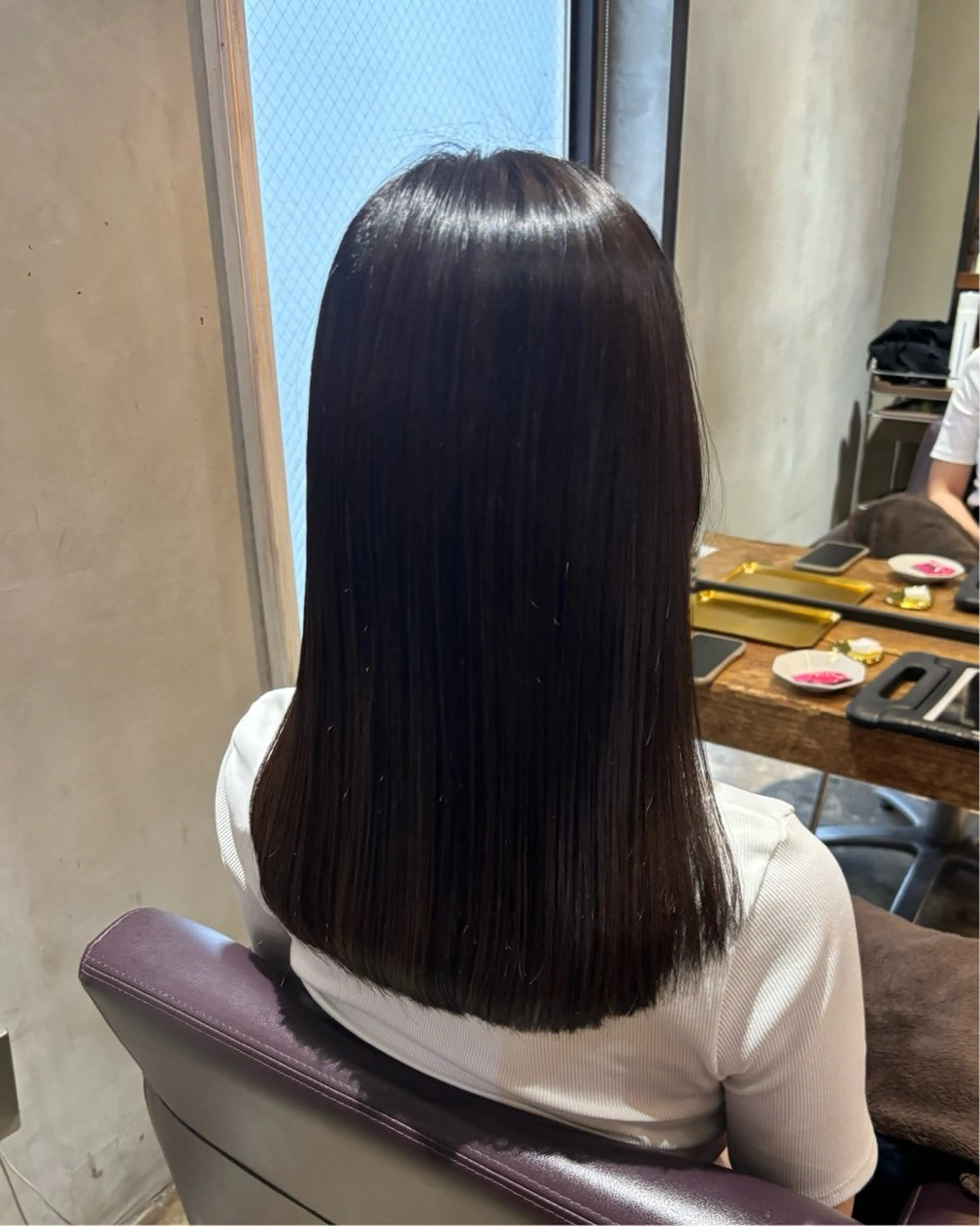 セミロング 縮毛矯正 カット 縮毛矯正 saya 🌟 レイヤー/ツヤ髪のヘアスタイル