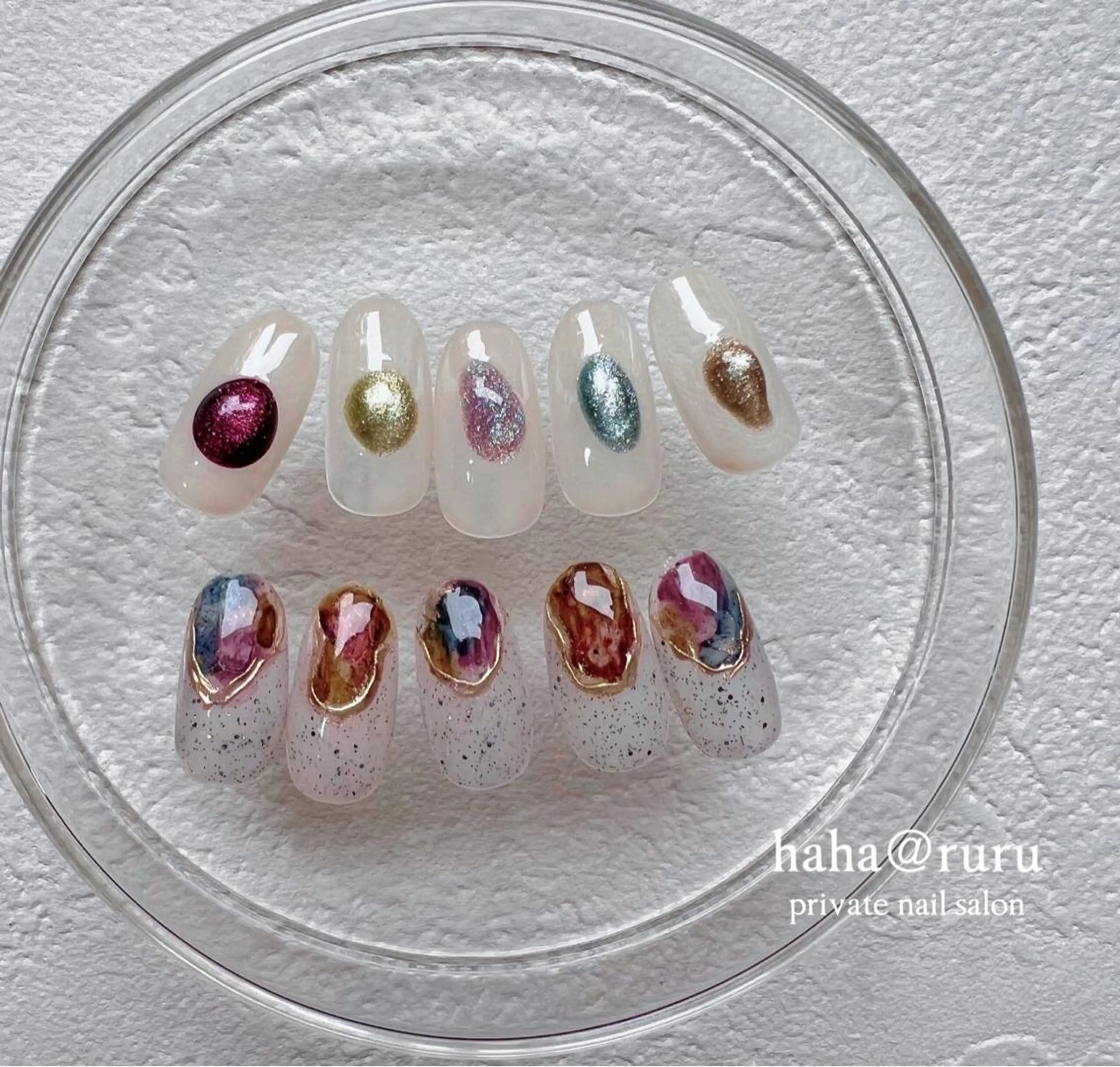 ネイル ジェルネイル マグネットネイル シンプルネイル haha@ ruruのネイルデザイン