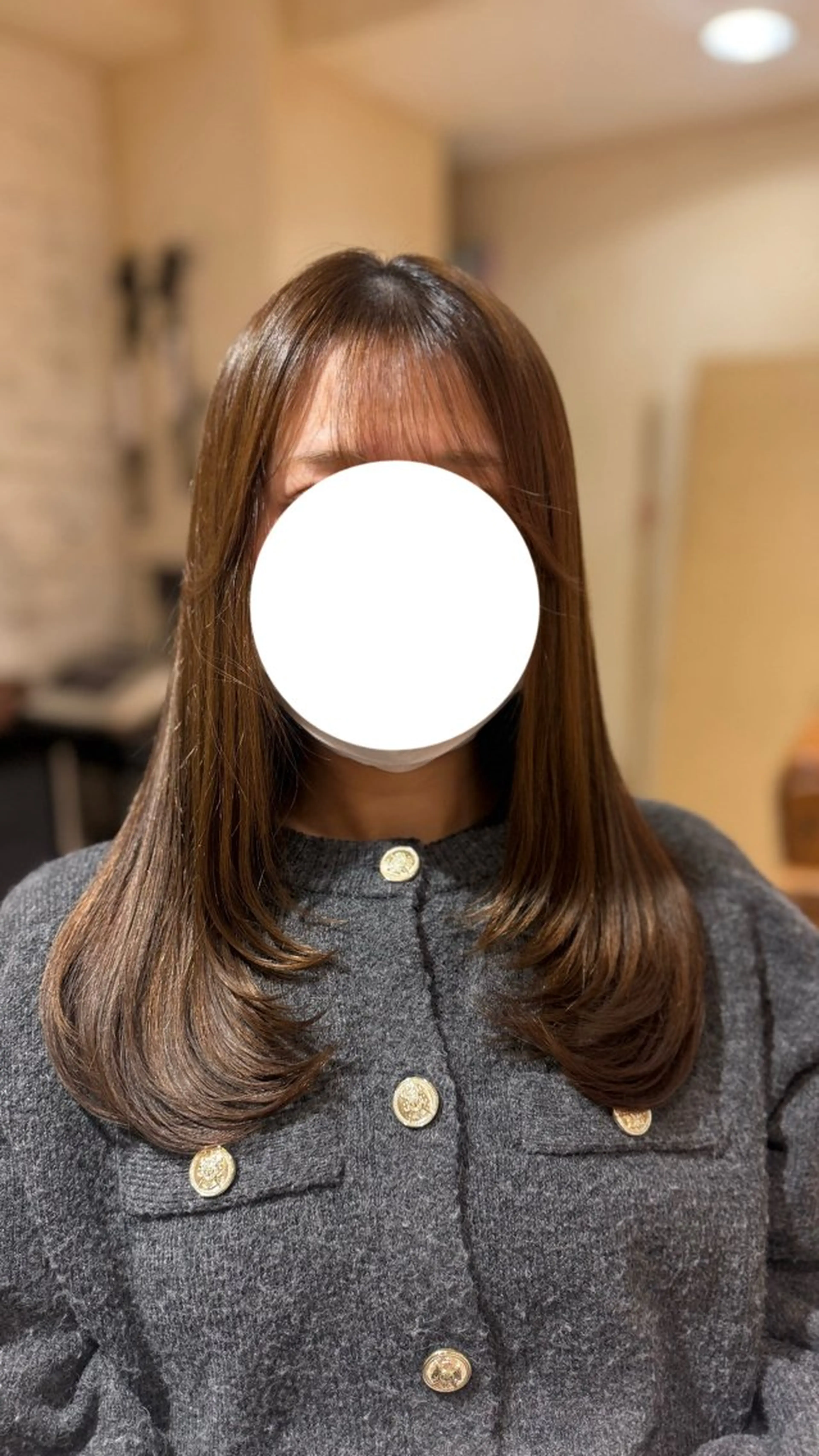 セミロング レイヤーカット 山口 ななみのヘアスタイル
