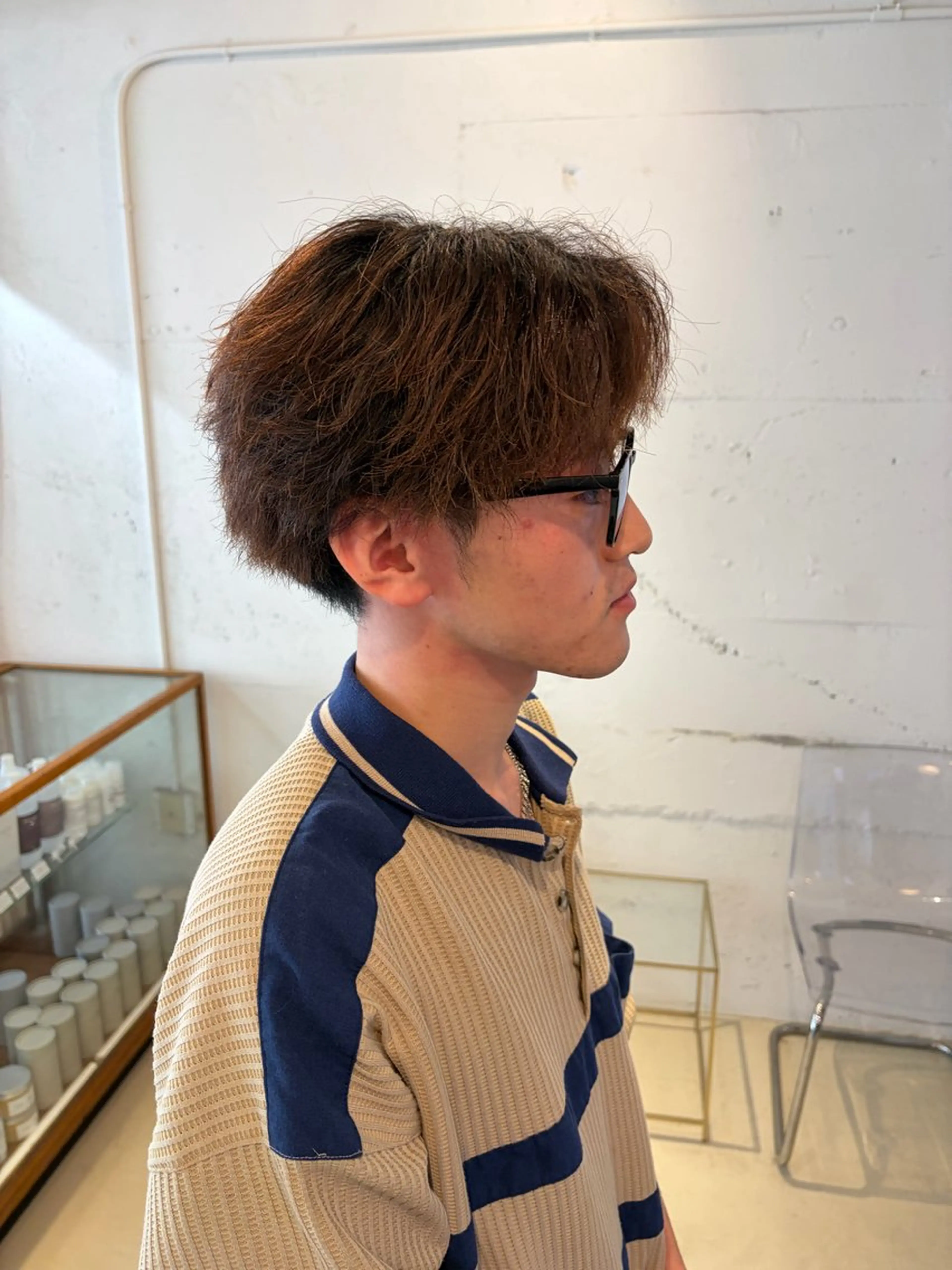 メンズ センターパート 佐藤 雅久のヘアスタイル
