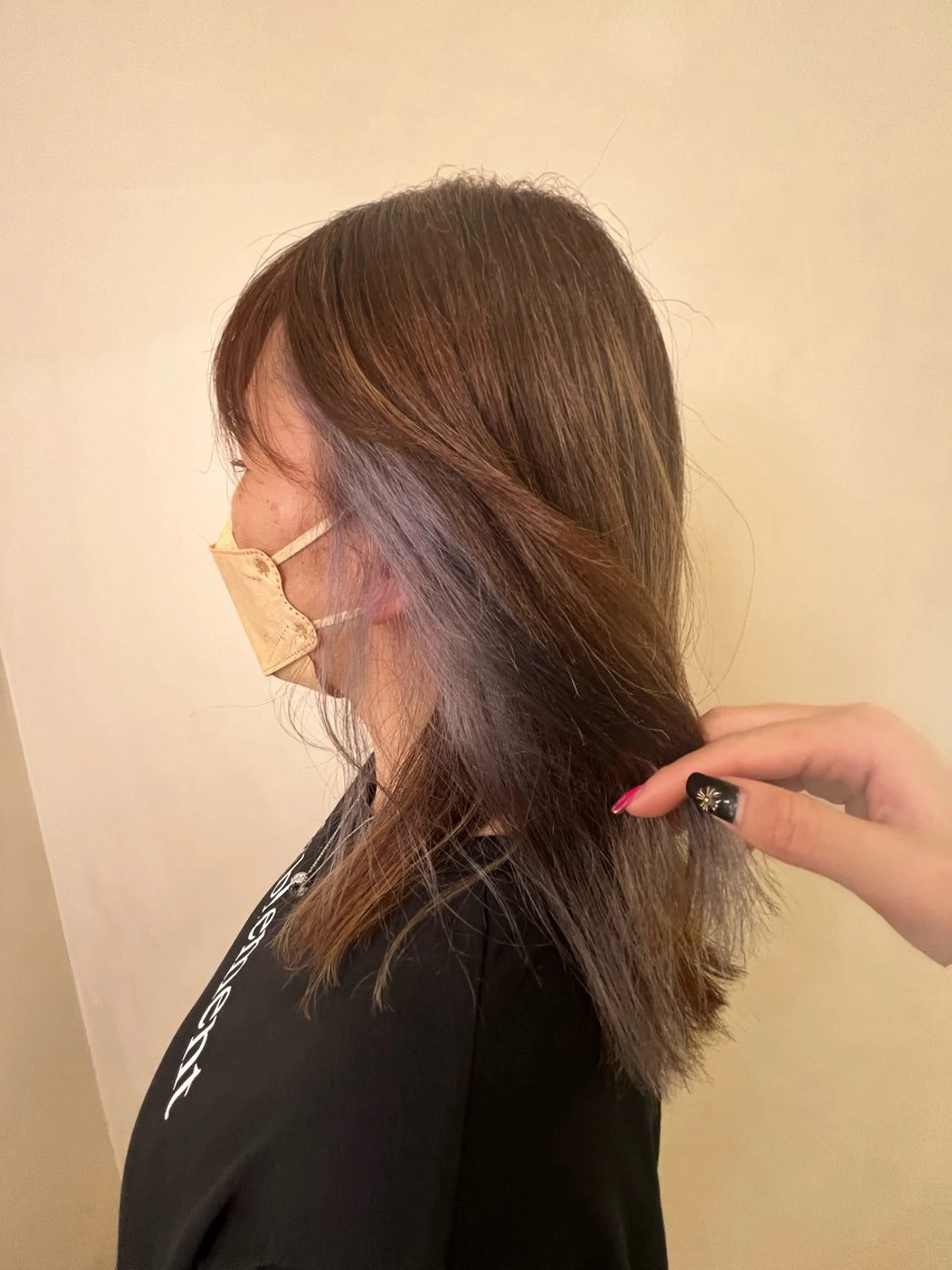 カラー ブルーカラー ブラウンカラー 安藤 亜由樹のヘアスタイル