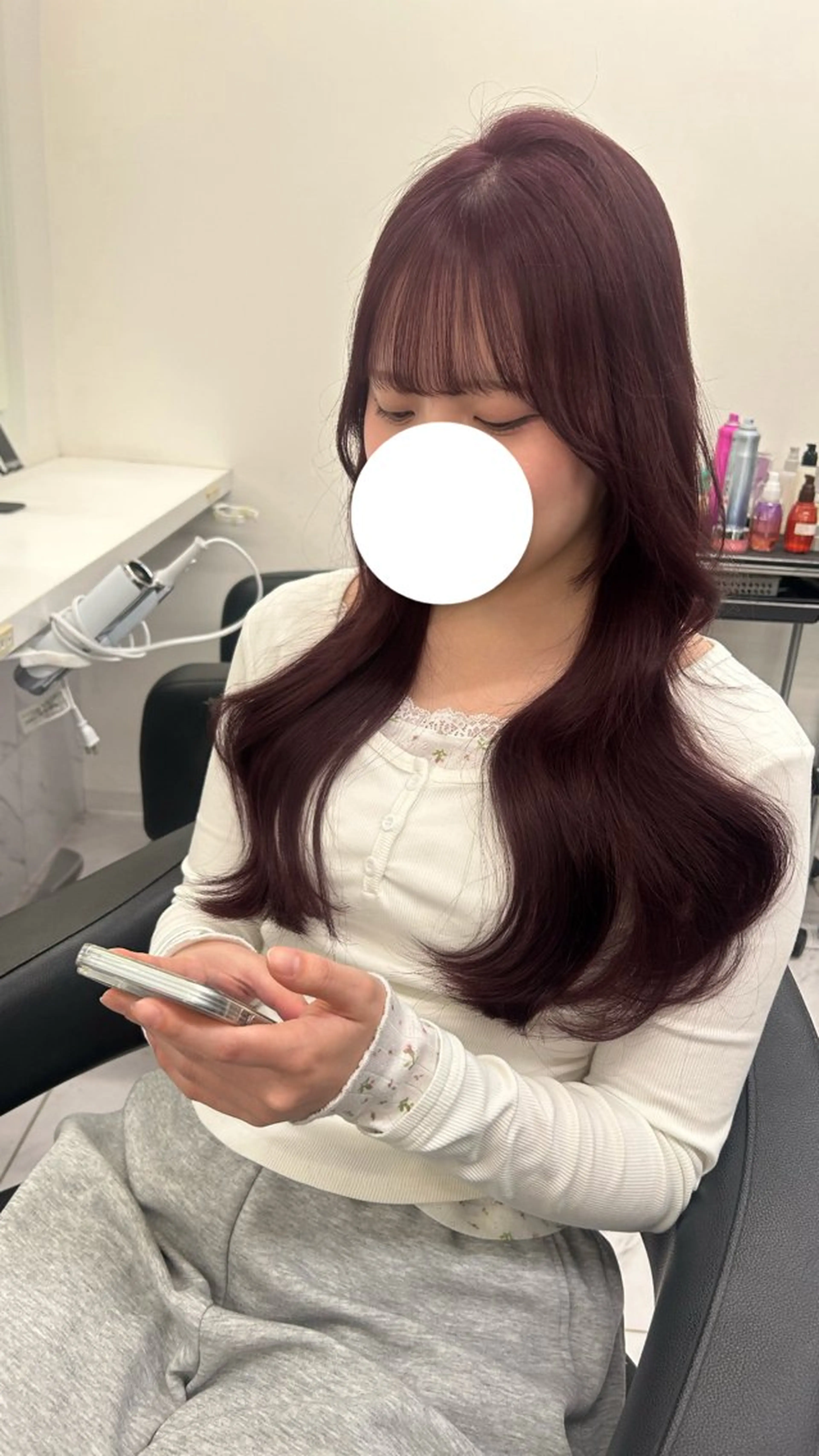 ロング ヘアカラー トリートメント 🤍透明感/韓国風/ レイヤー/優大🤍のヘアスタイル