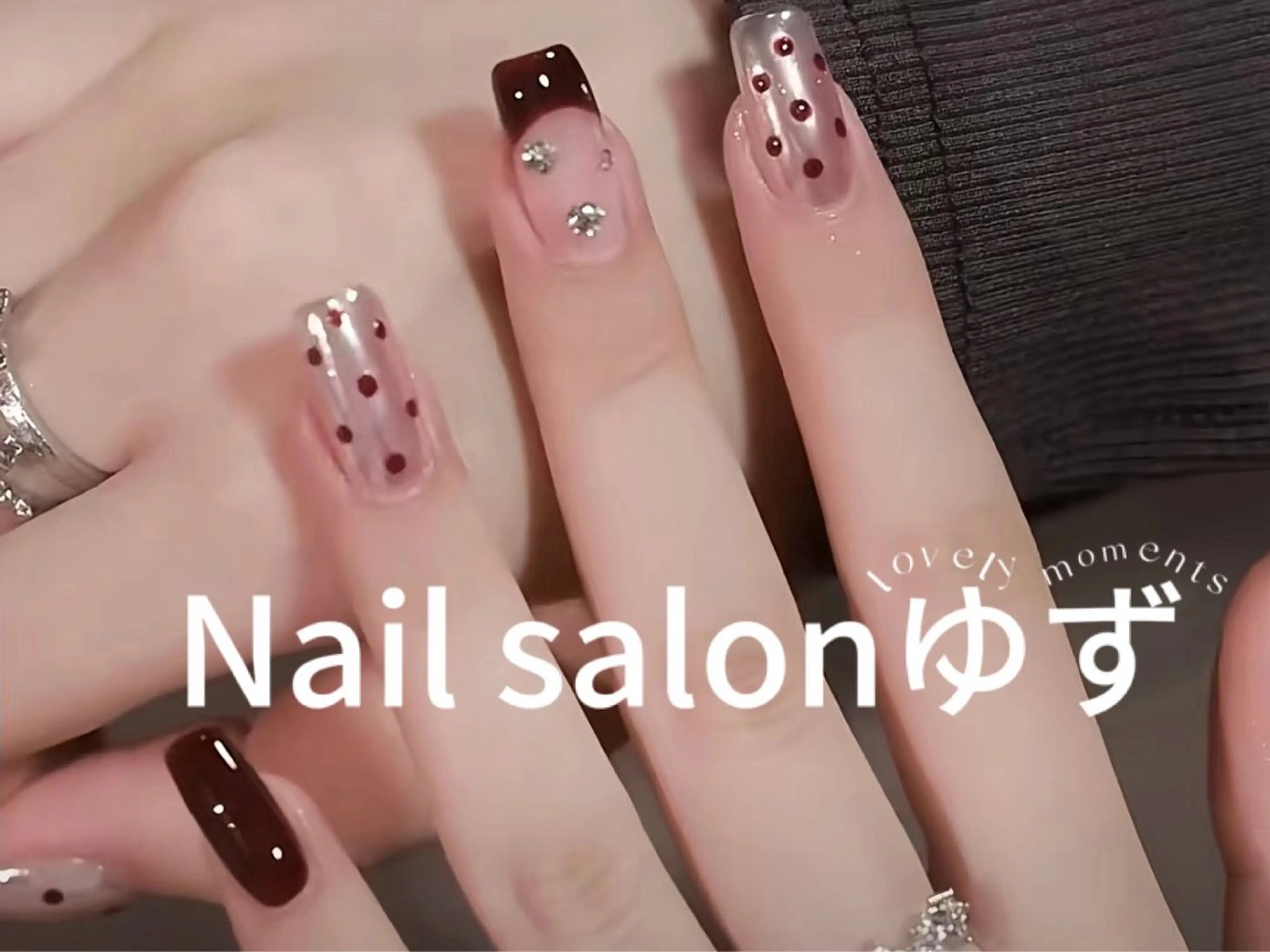 ネイル オーロラネイル フレンチネイル ジェルネイル ガラスフレンチ 韓国ネイル ハンドネイル ネイルサロン ゆずのネイルデザイン