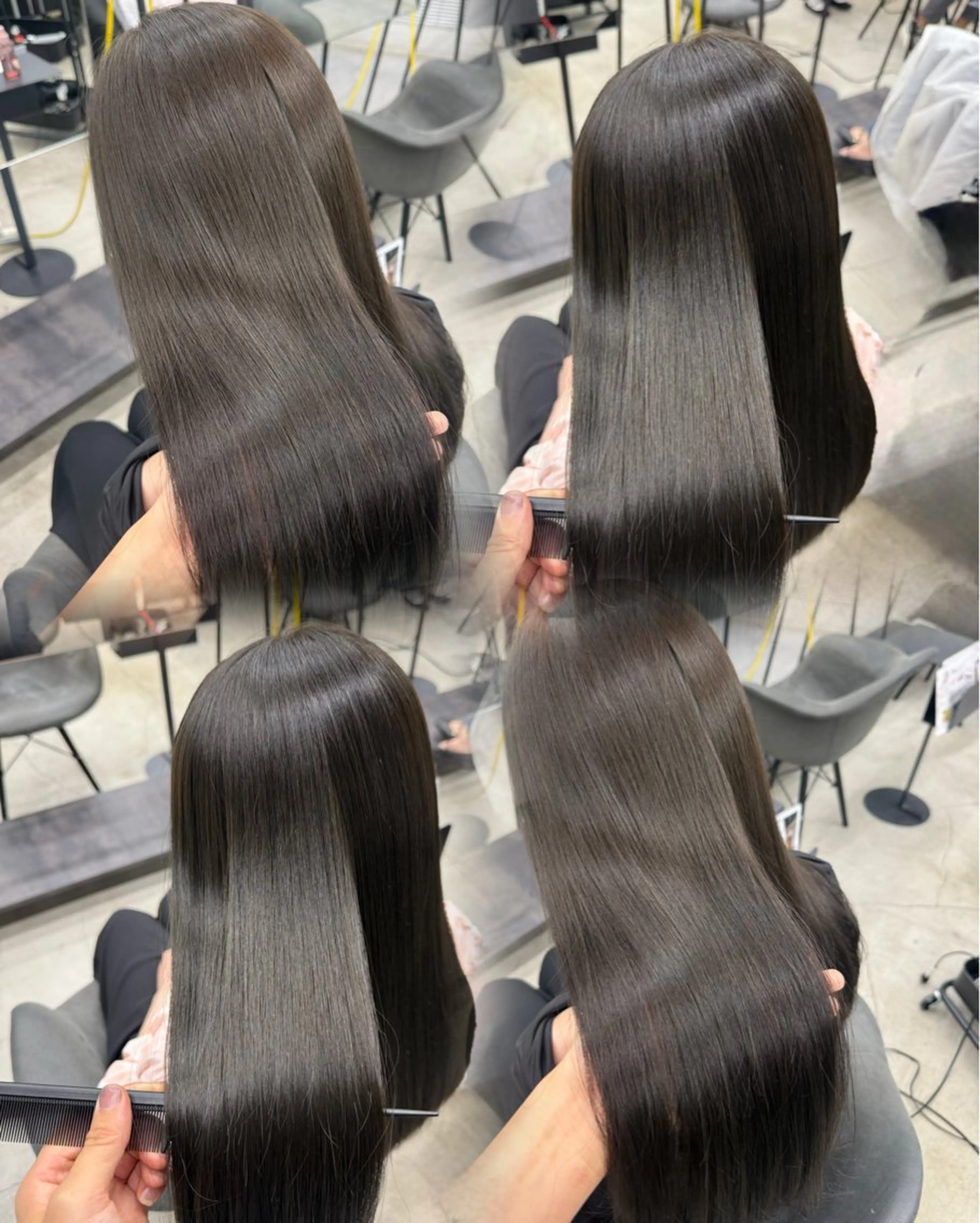 ロング カット ヘアカラー トリートメント 韓国🫧髪質改善🫧 縮毛矯正🫧陽菜🫧のヘアスタイル