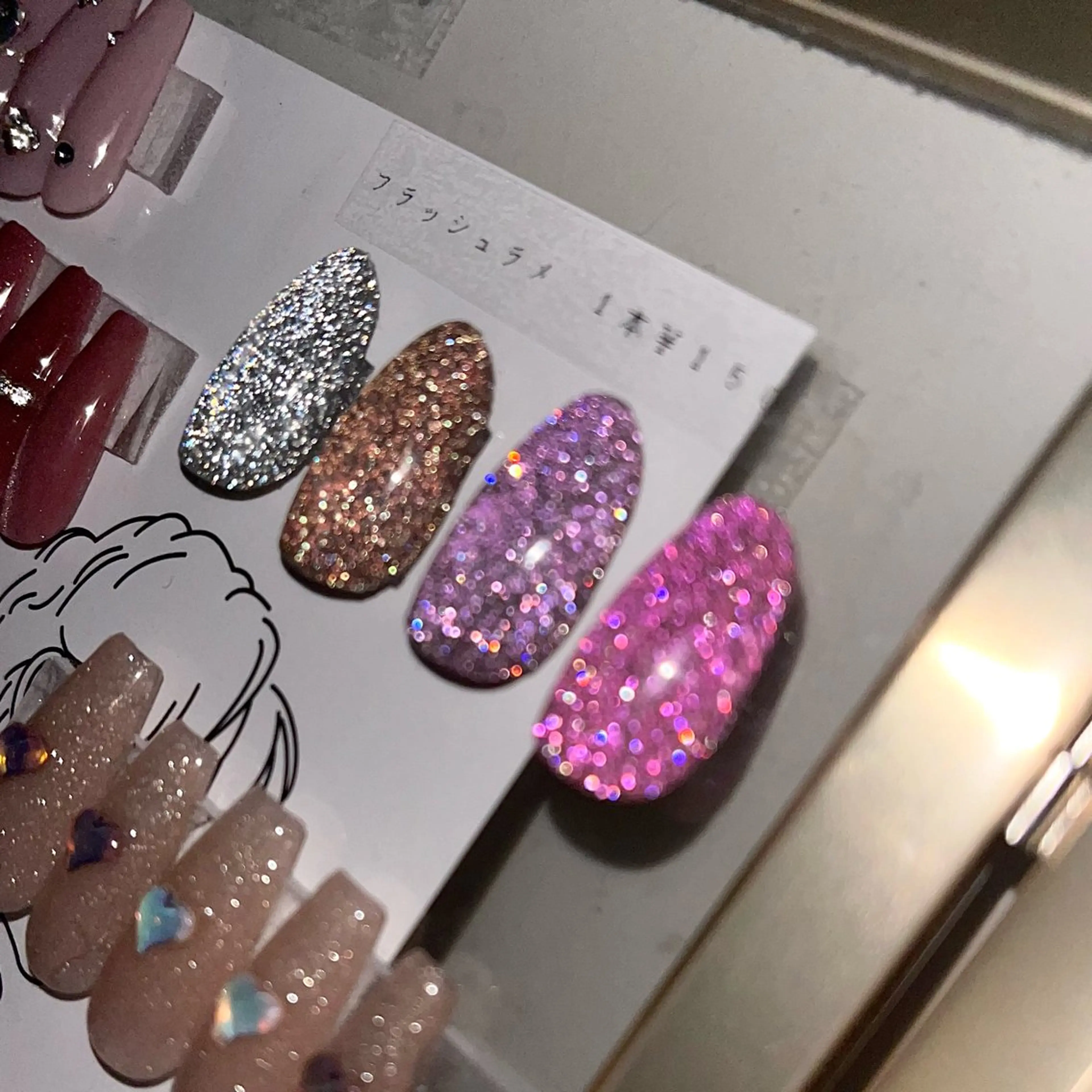 ネイル フラッシュネイル ラメ(グリッター) ハンドネイル Riu*n -private-のネイルデザイン