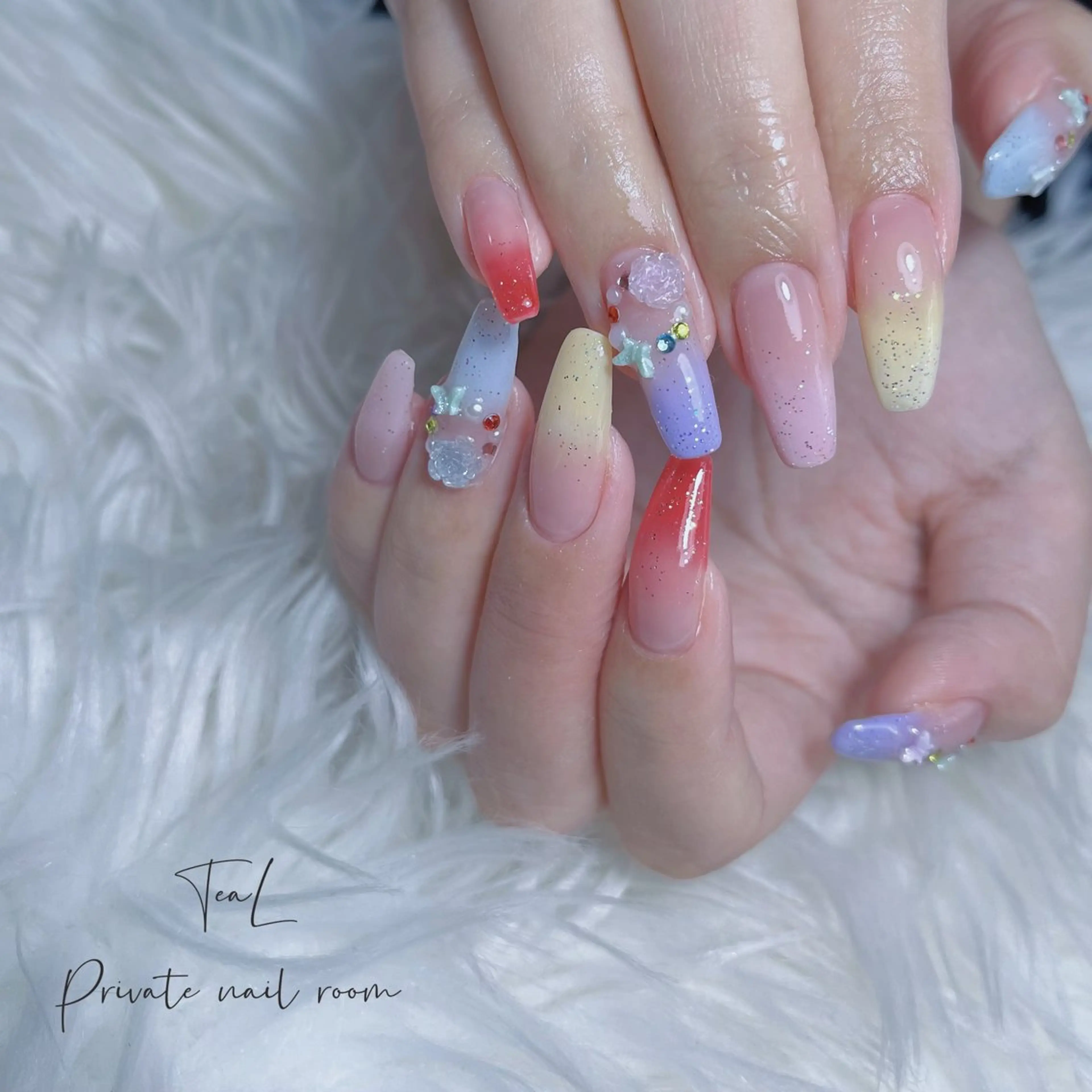 ネイル 春ネイル ハンドネイル TeaL nailのネイルデザイン