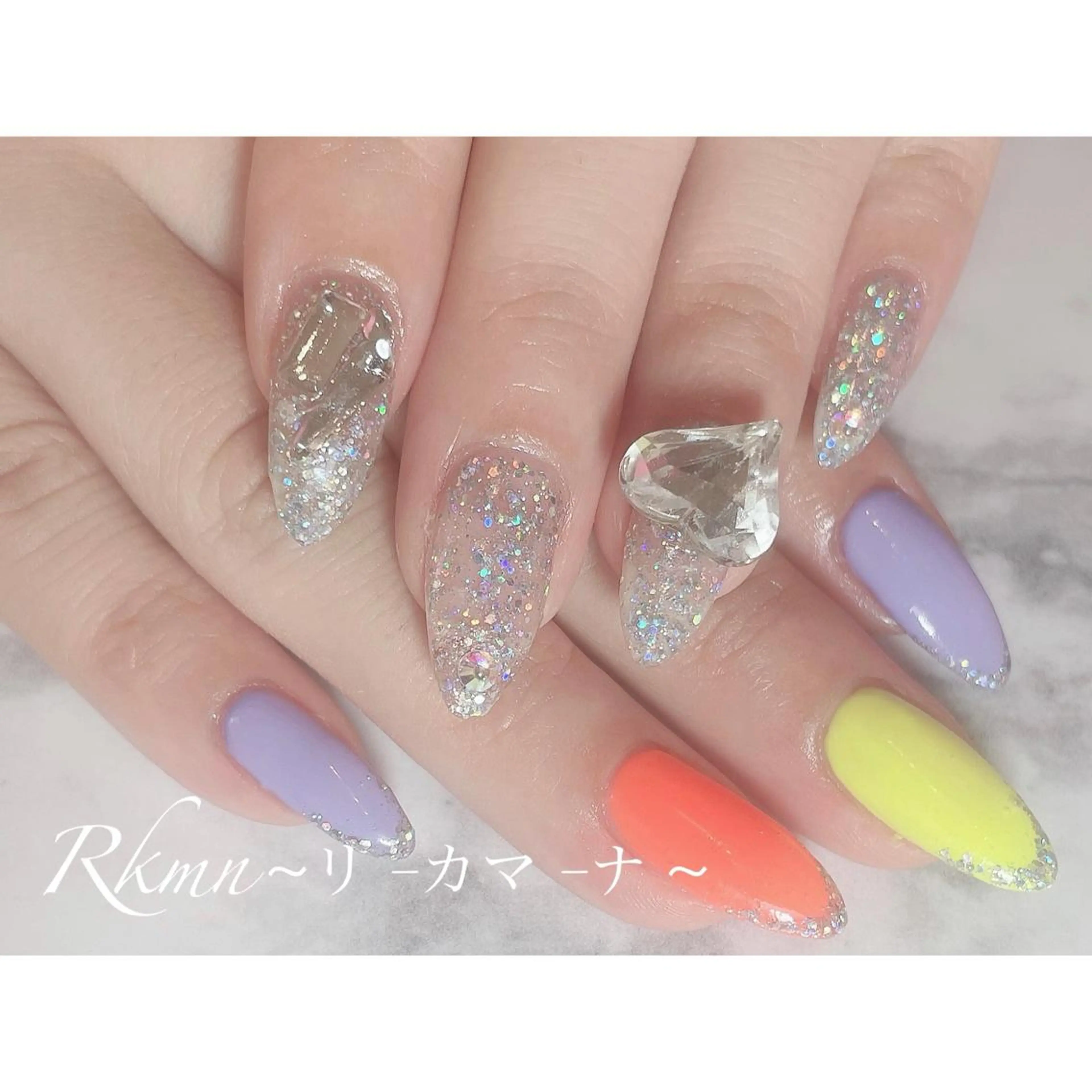 ネイル アートネイル フレンチネイル ジェルネイル グラデーション ハート ハンドネイル フットネイル ハンドケア Rkmn ~リ-カマ-ナ~のネイルデザイン
