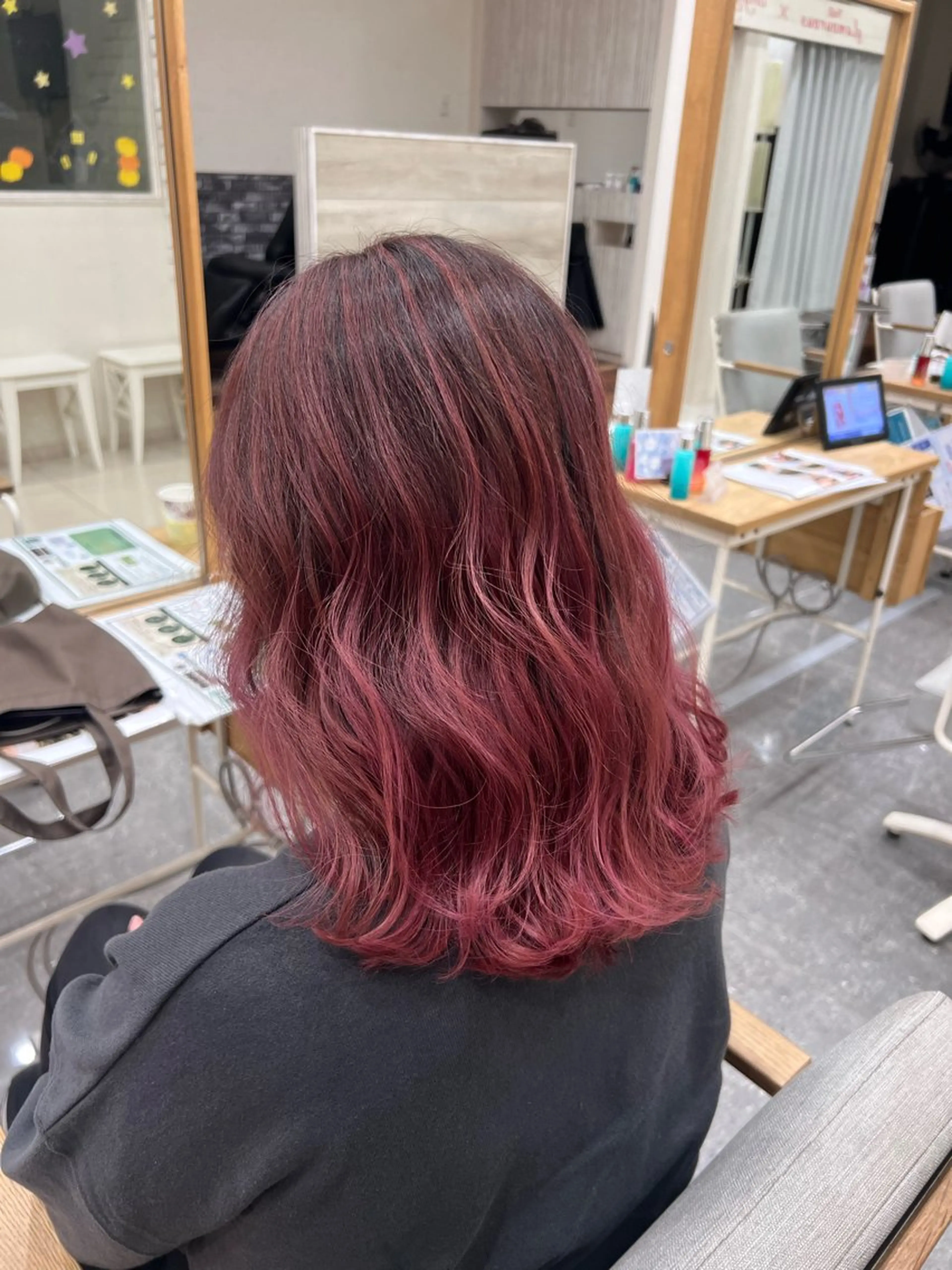 セミロング カラー ヘアカラー 太白区/白髪ぼかし ハイライト/千葉達人のヘアスタイル