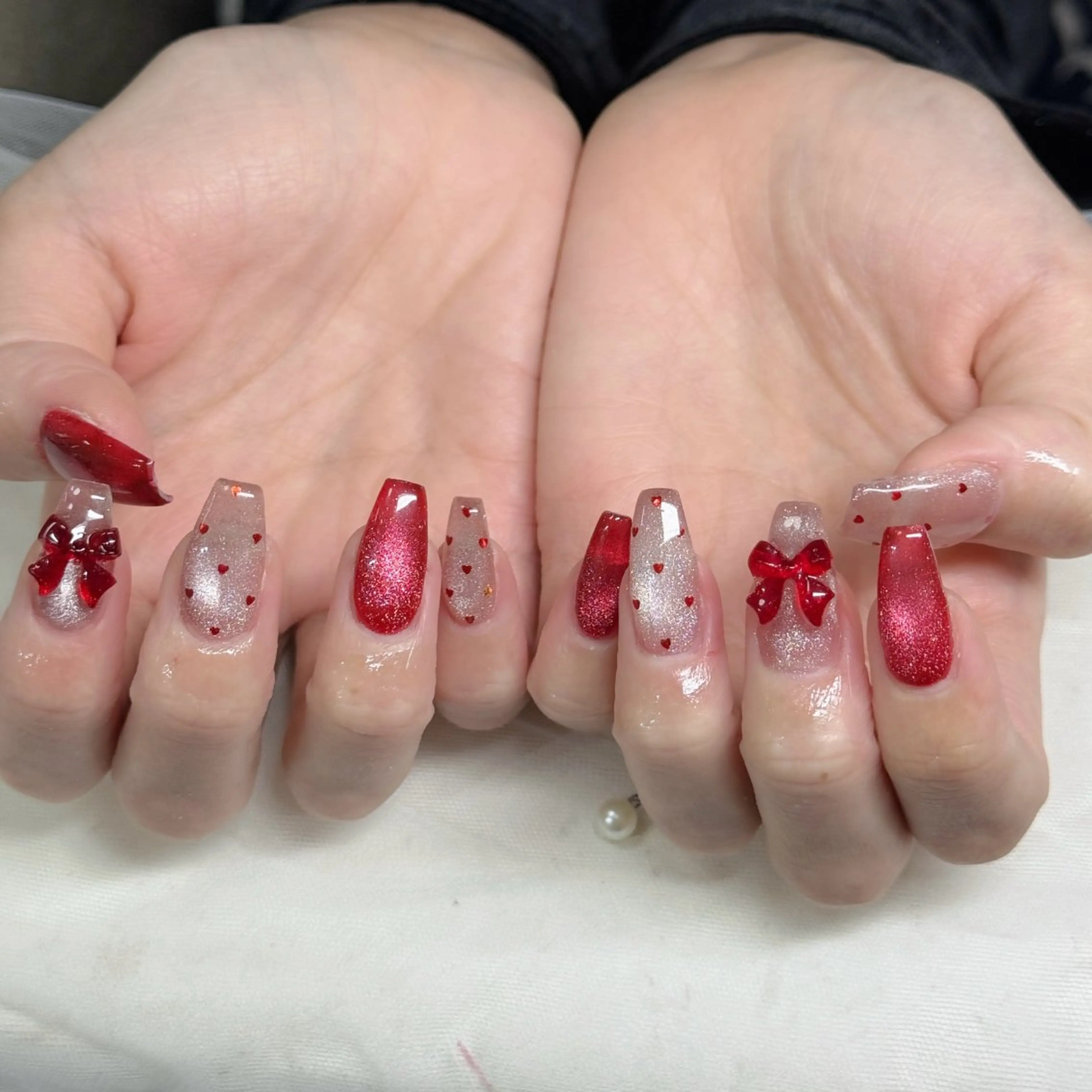 ネイル フットネイル フレンチネイル グラデーション 韓国ネイル ロングネイル ハンドネイル Hani Nail Salonのネイルデザイン