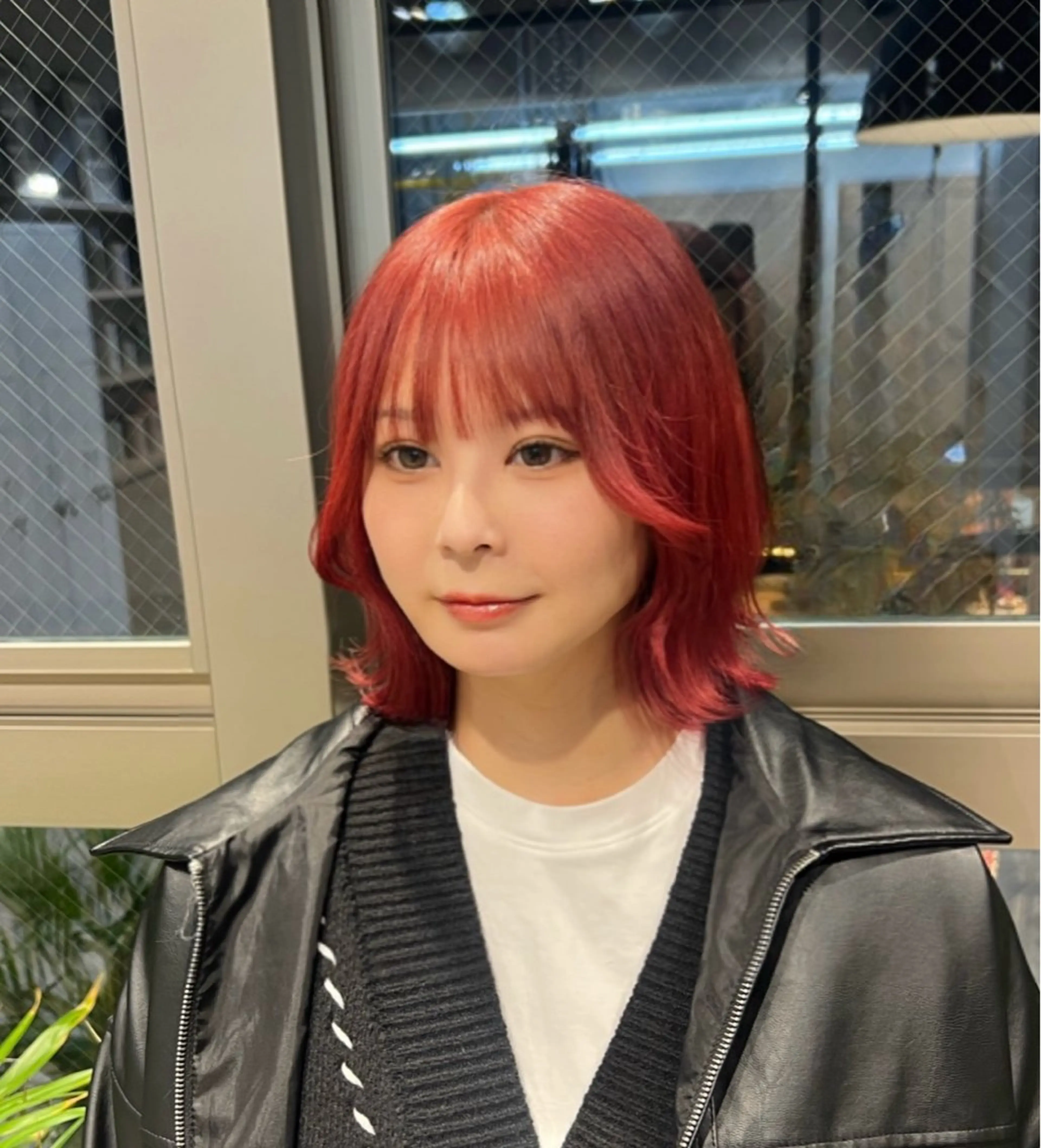 セミロング カット ヘアカラー トリートメント 透明感/血色カラー/ 似合せレイヤー/ゆいのヘアスタイル