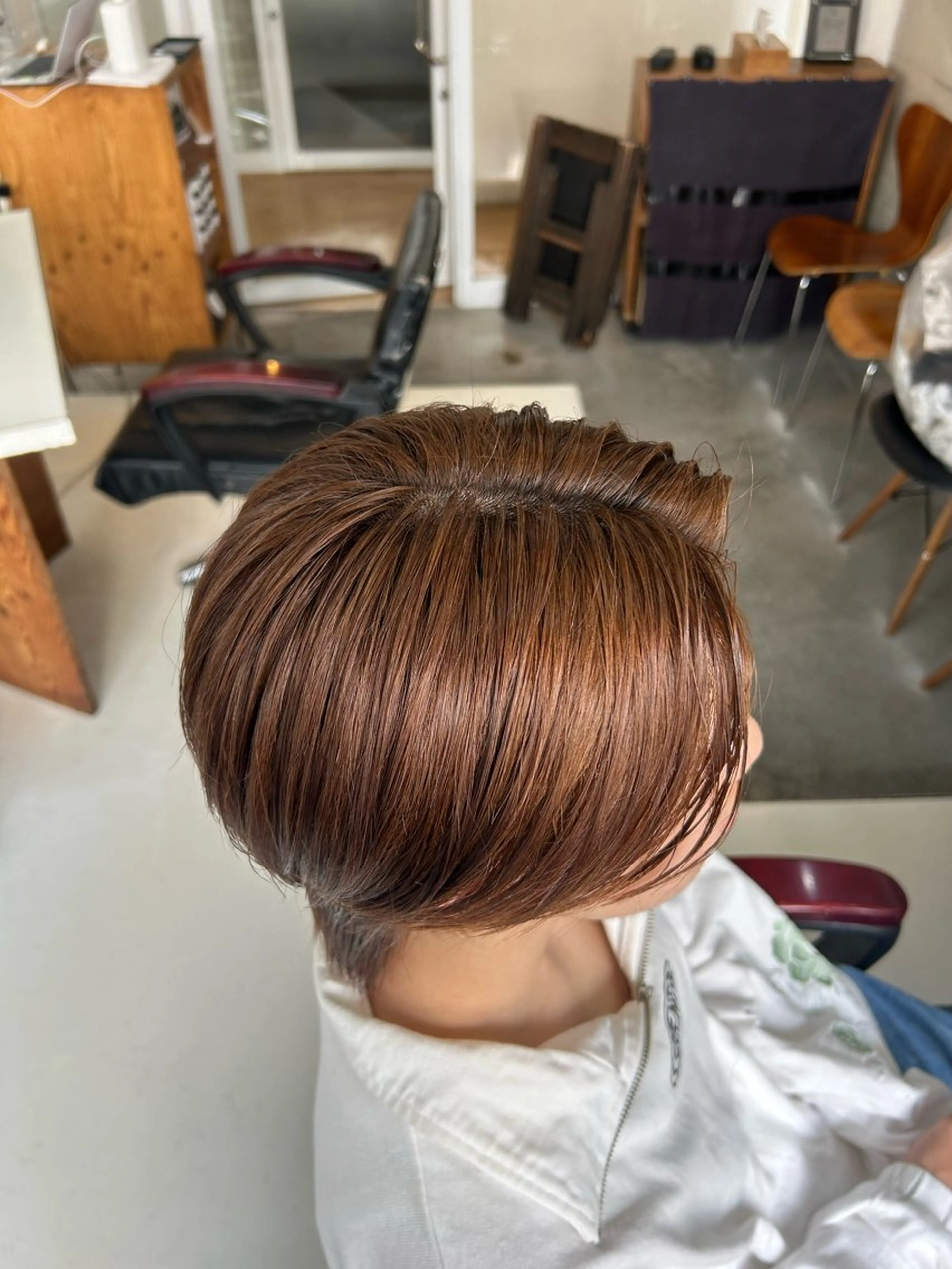 カラー ブラウンカラー ヘアカラー ヘアセット 日置 蓮のヘアスタイル