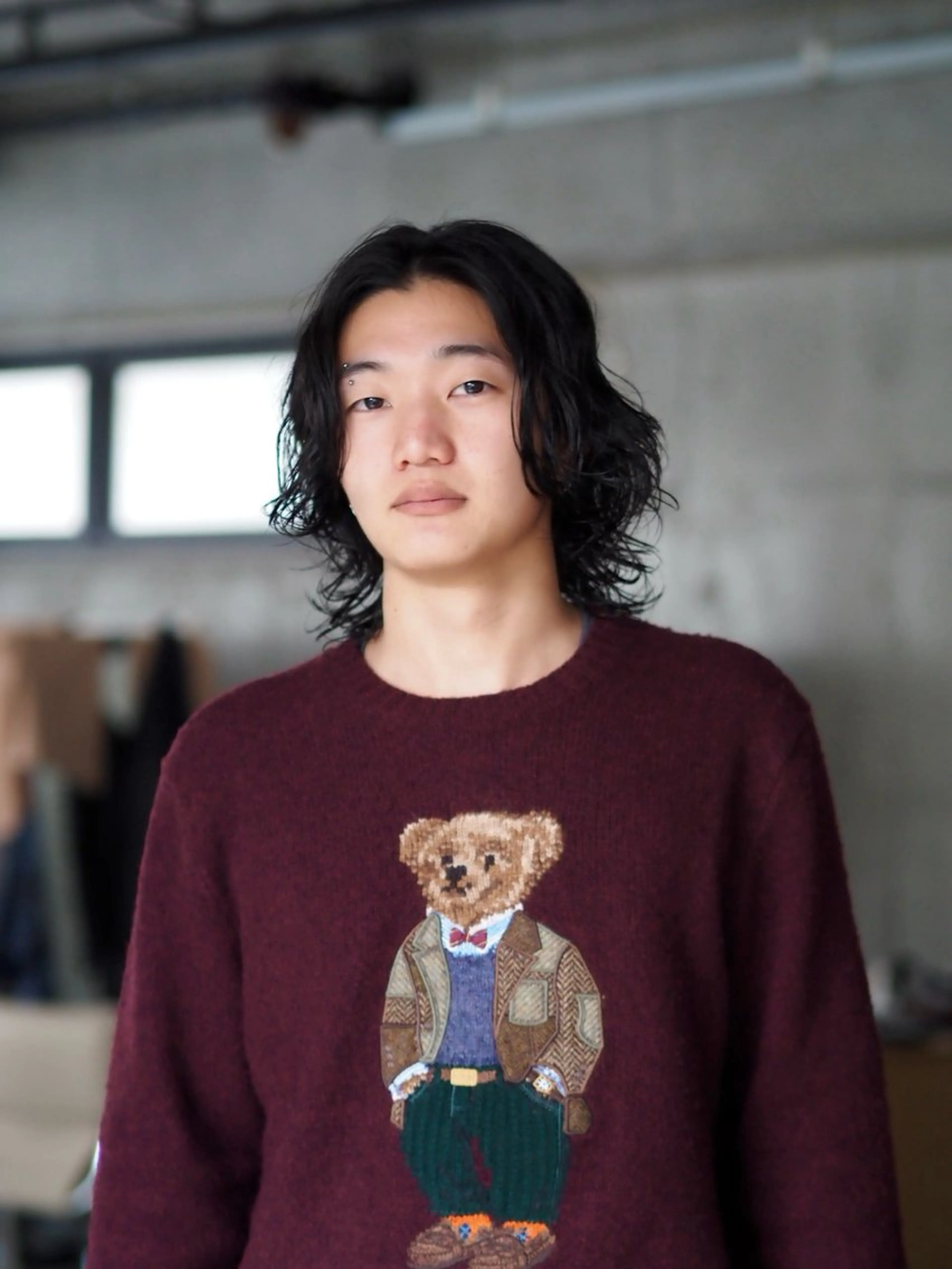 メンズ ウルフ/レイヤー/ ブリーチカラーのヘアスタイル