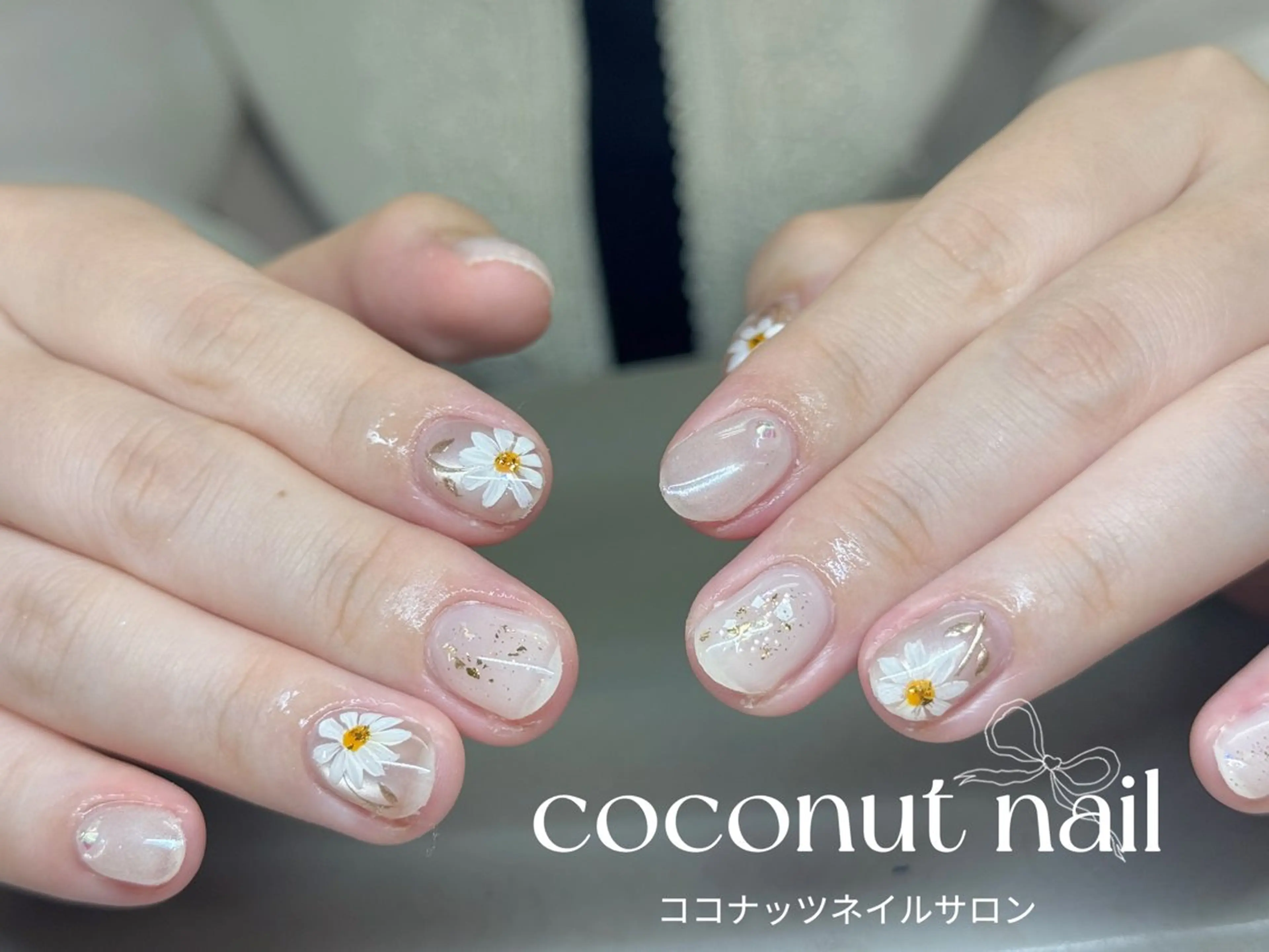 ネイル べっ甲ネイル フレンチネイル キラキラネイル マグネットネイル 大理石ネイル(マーブル) ハンドネイル 神田 ココナッツのネイルデザイン