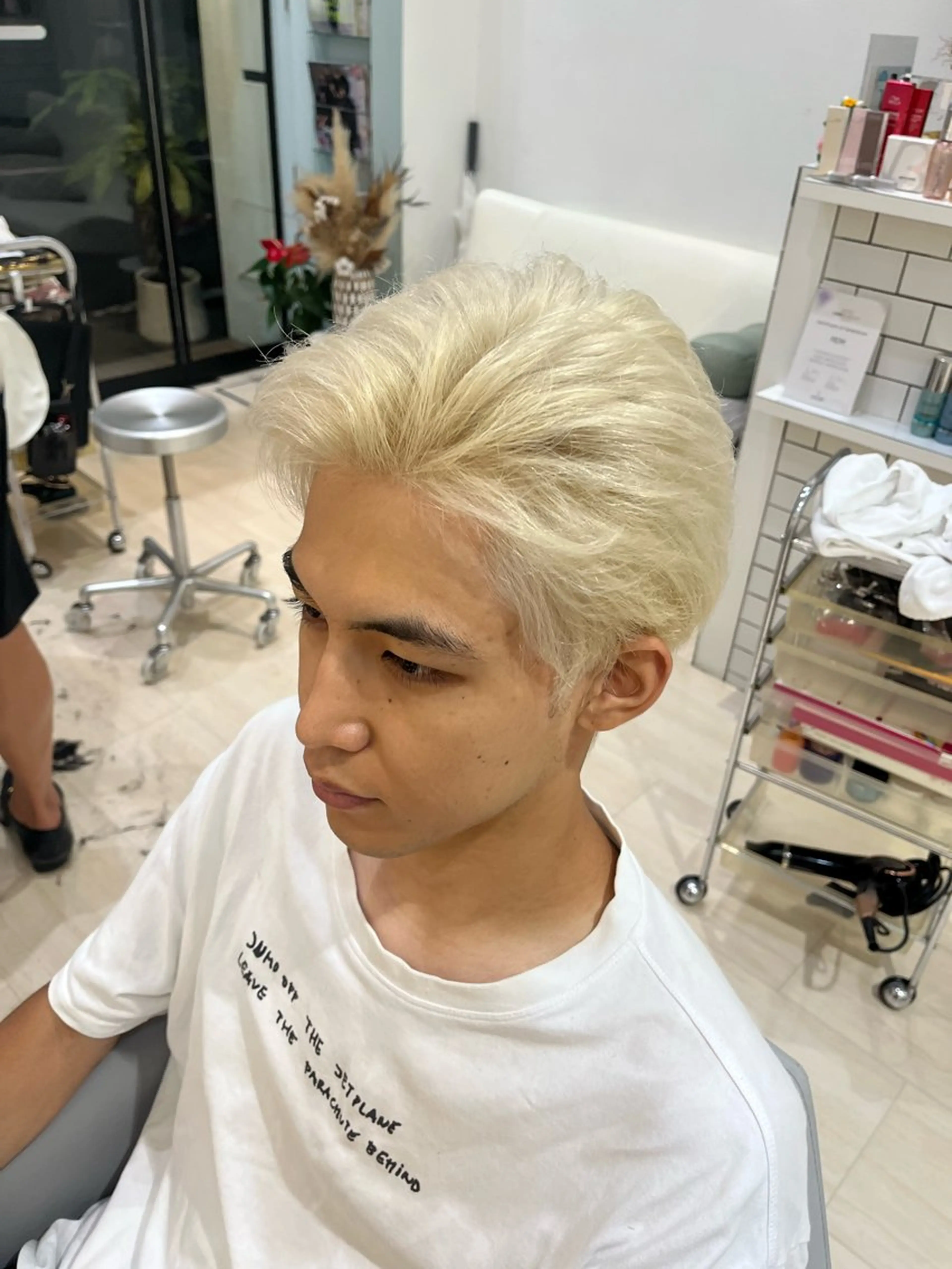 ショート カラー ブロンド ホワイトブロンド ヘアカラー R u i/ブリーチ /京都/河原町のヘアスタイル