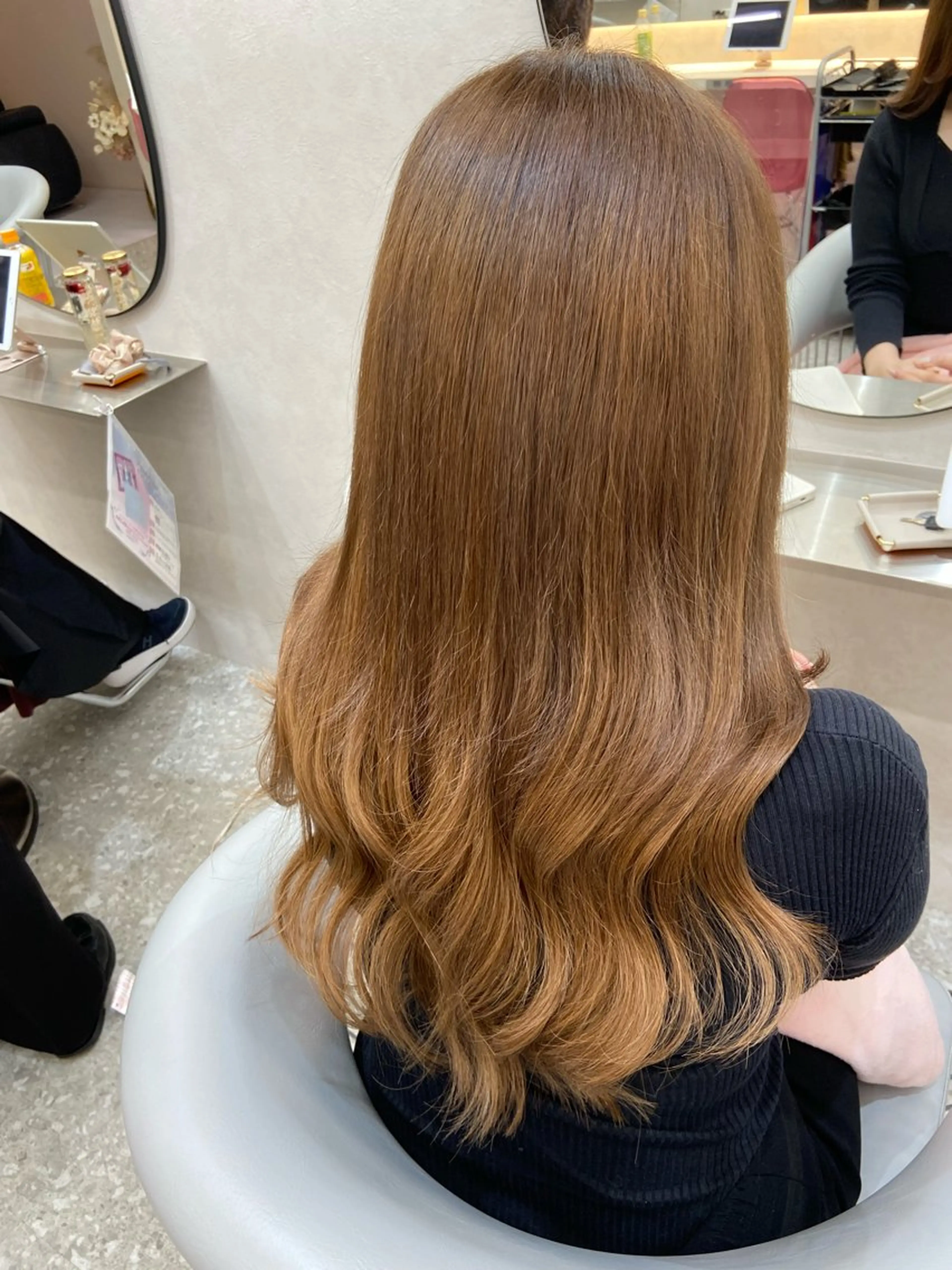 ロング カラー ブリーチ ケアブリーチ ダブルカラー エクステ ヨシンモリ カット ヘアカラー エクステ 新宿/韓国ヘア 中明度カラー/かやのヘアスタイル