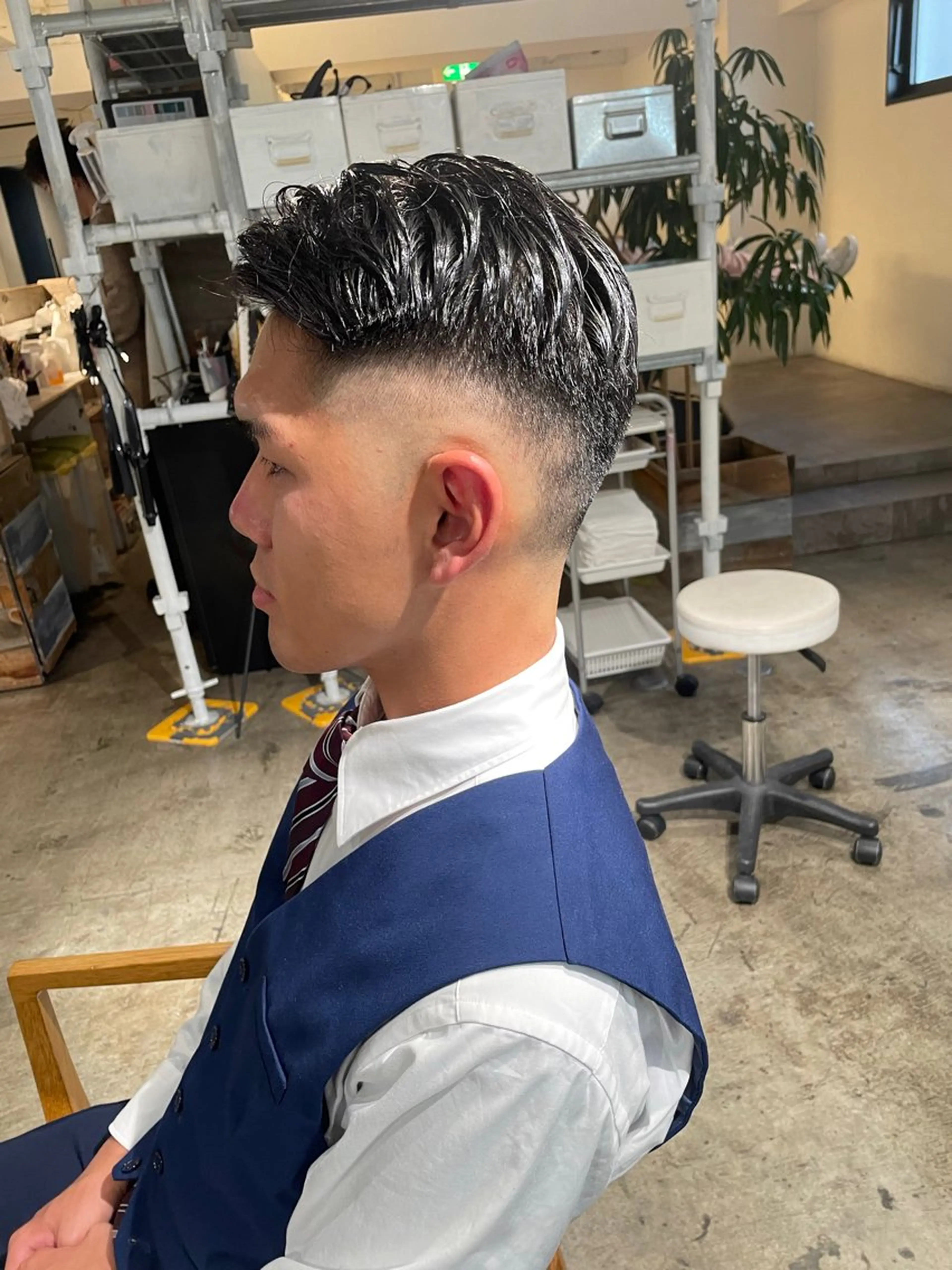 ショート メンズ フェードカット スキンフェード ハイトーン/レイヤー /ケアブリーチ石川治のヘアスタイル