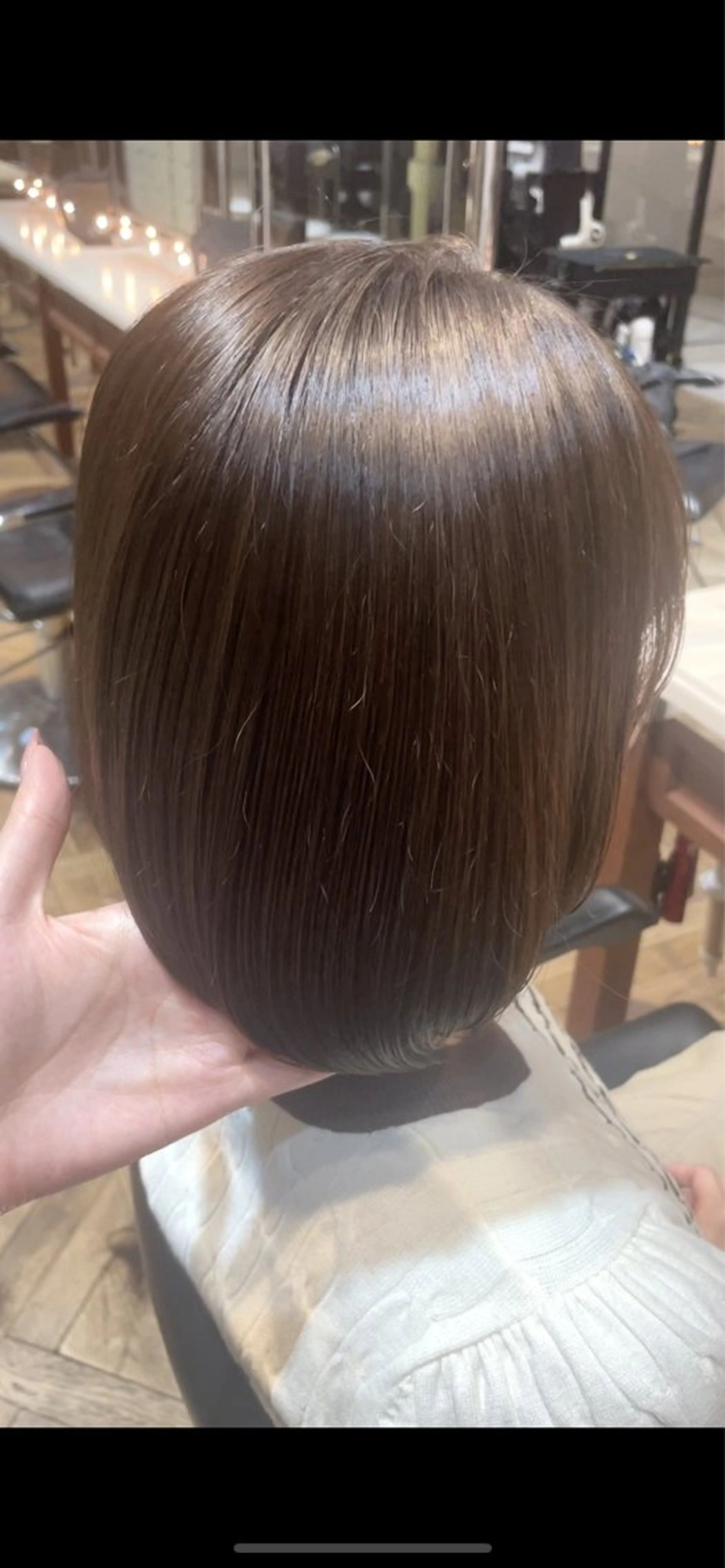 ショート カラー ベージュカラー グレージュ オリーブベージュ ボブ カット ヘアカラー トリートメント BEBE所属・ご新規様限定 透明感カラーKANAのヘアスタイル