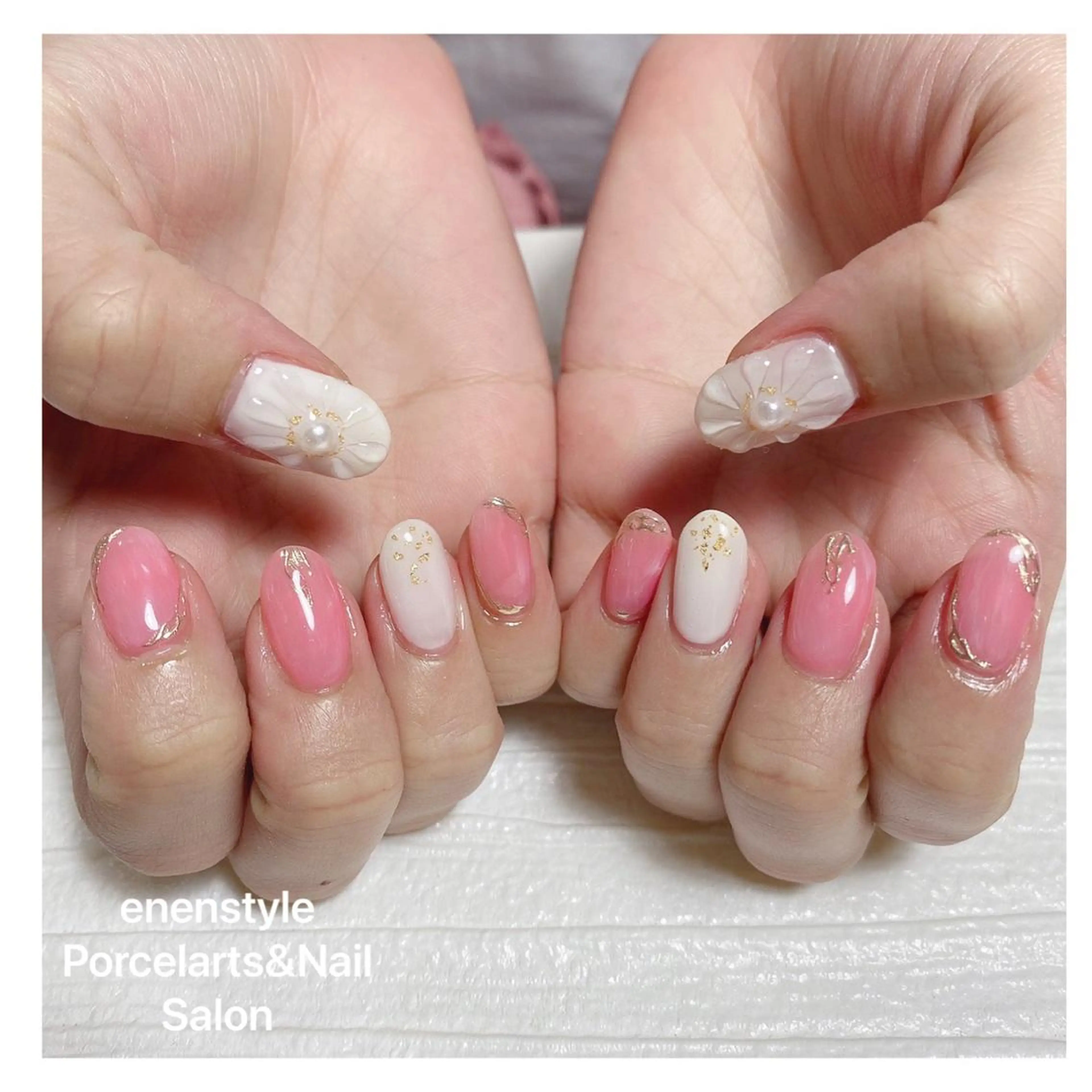 ミディアム ネイル ハンドネイル 👑enen style👑のネイルデザイン