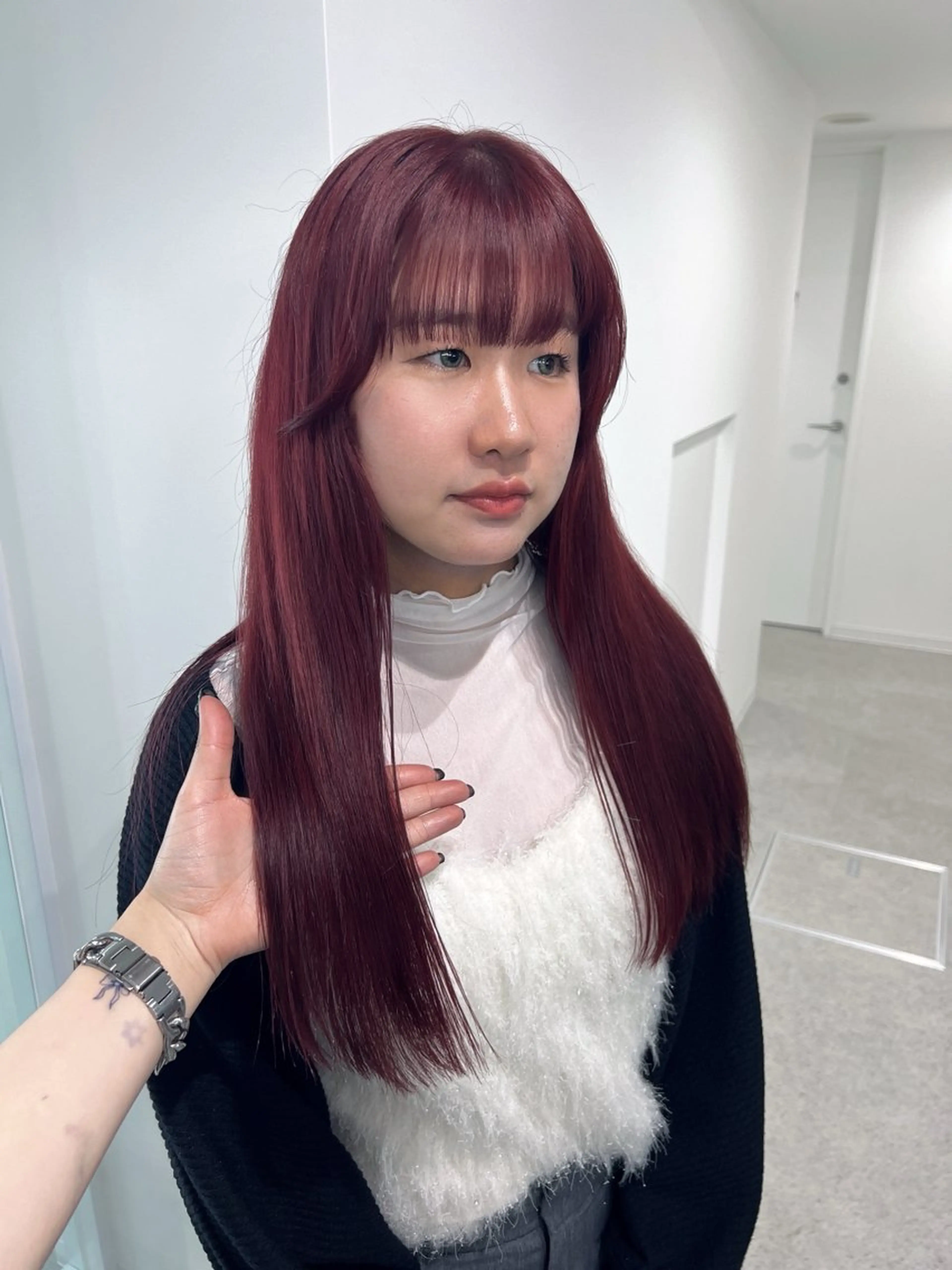 ロング カラー 暗髪🩶ラベンダー/ ブルー/ユウナ🤍のヘアスタイル