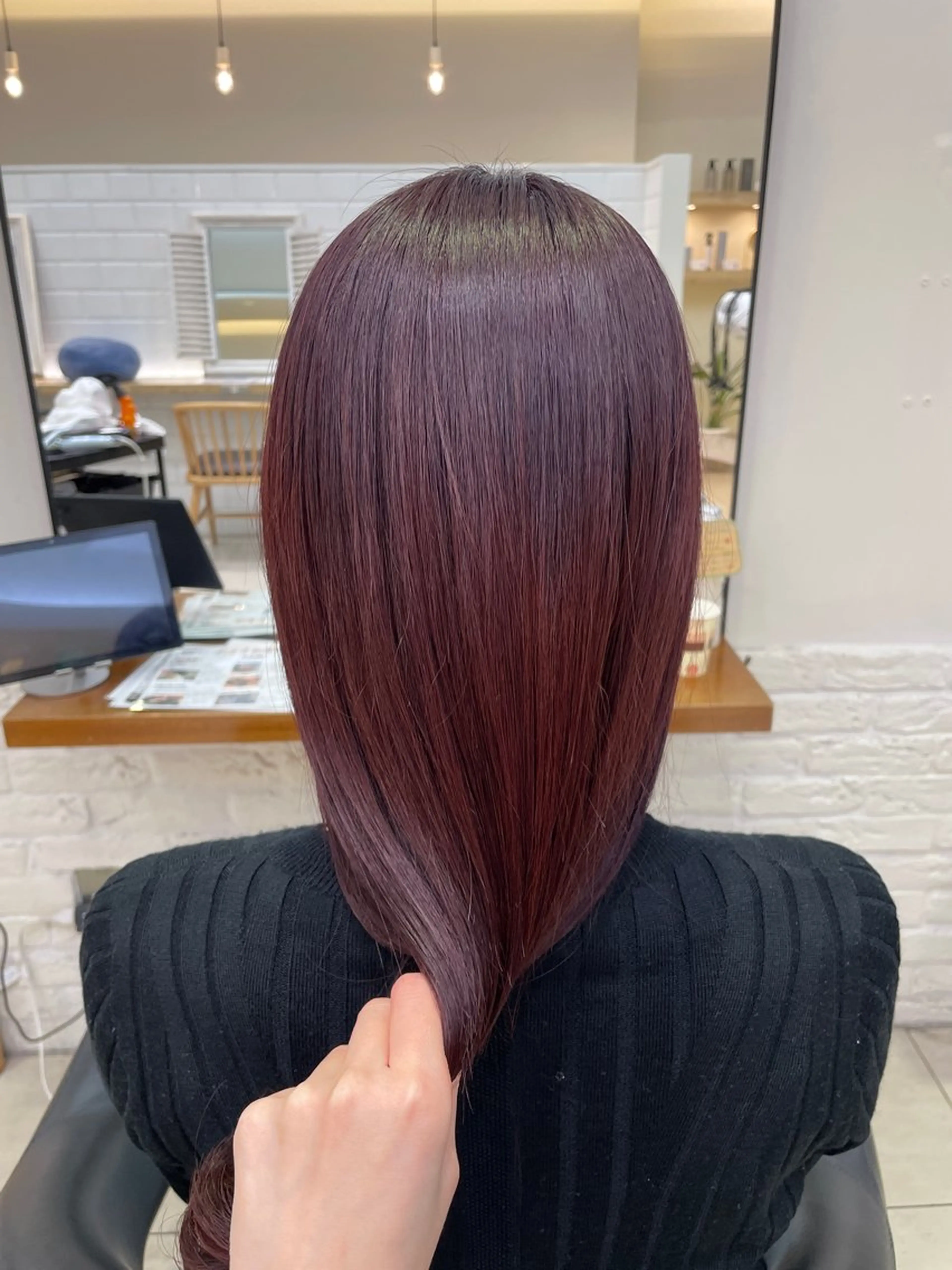 ロング カラー レッドカラー カット ヘアカラー トリートメント 縮毛矯正/レイヤー 🌙児玉光瑠のヘアスタイル