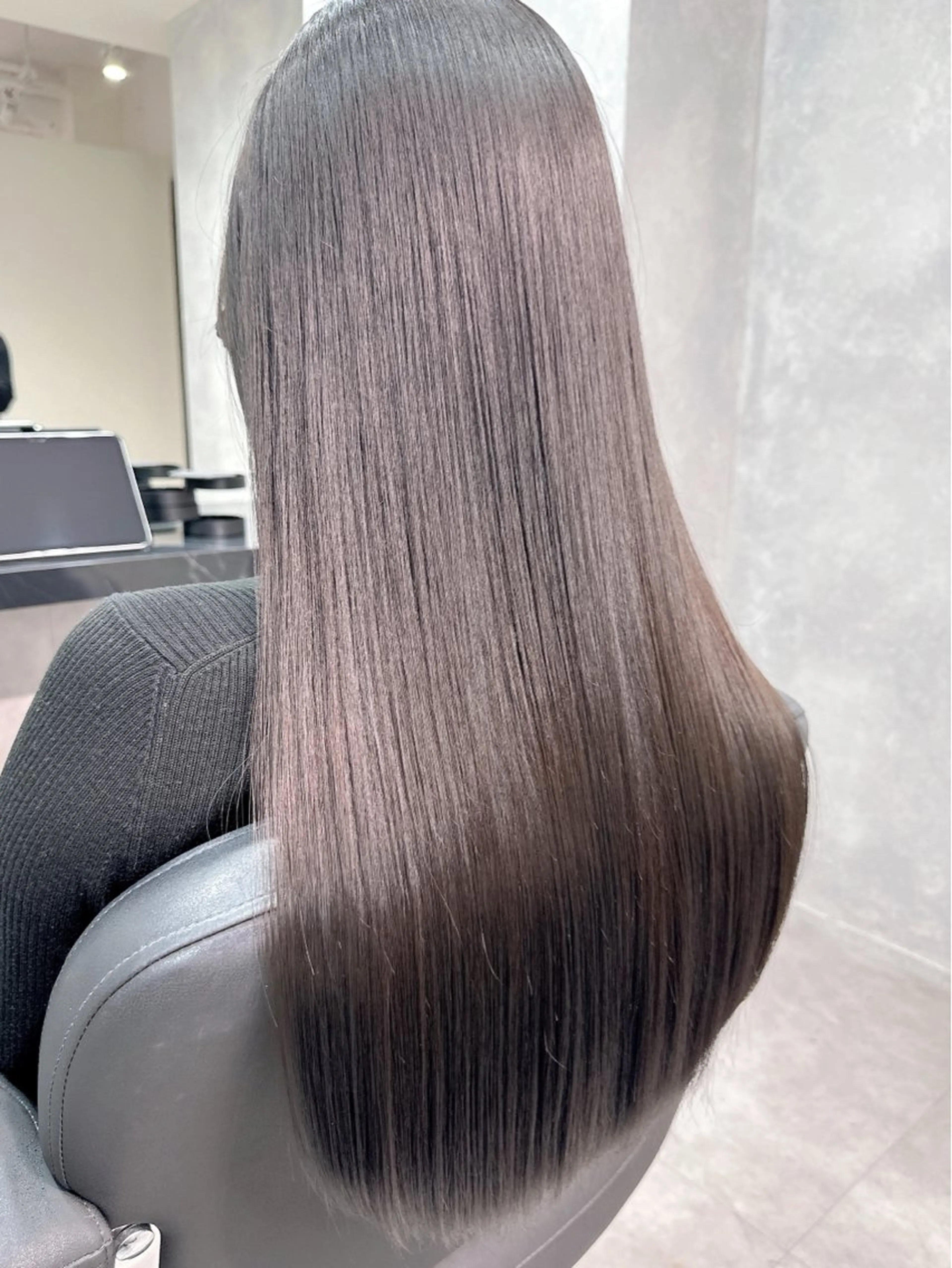 ロング 伸ばしかけ 髪質改善 ロング 縮毛矯正 トリートメント LUANA/千種 竹内康のヘアスタイル