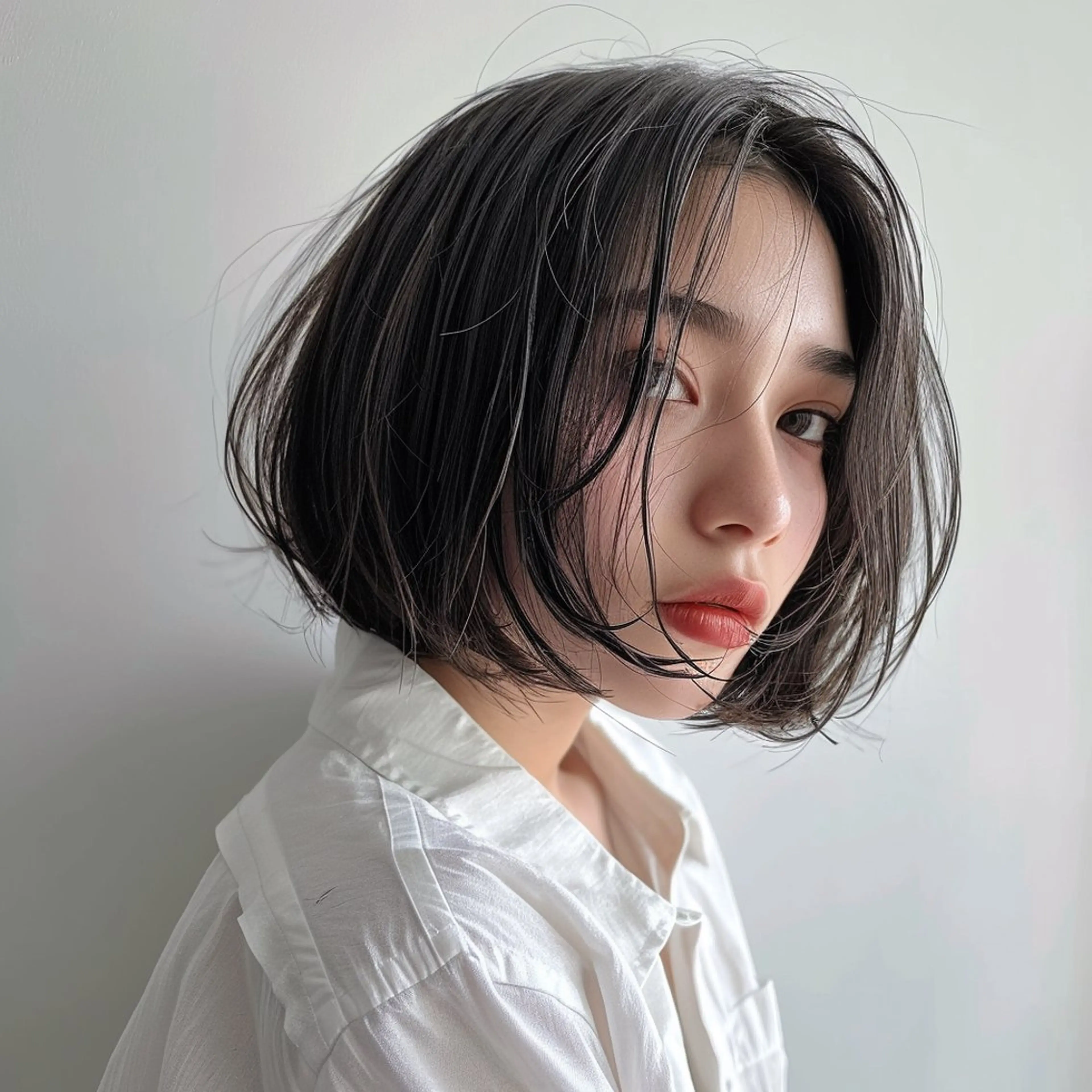 ショート 前下がりボブ アッシュ アッシュグレー ボブ カット ヘアカラー トリートメント 髪質改善/白髪ぼかし KENTAのヘアスタイル