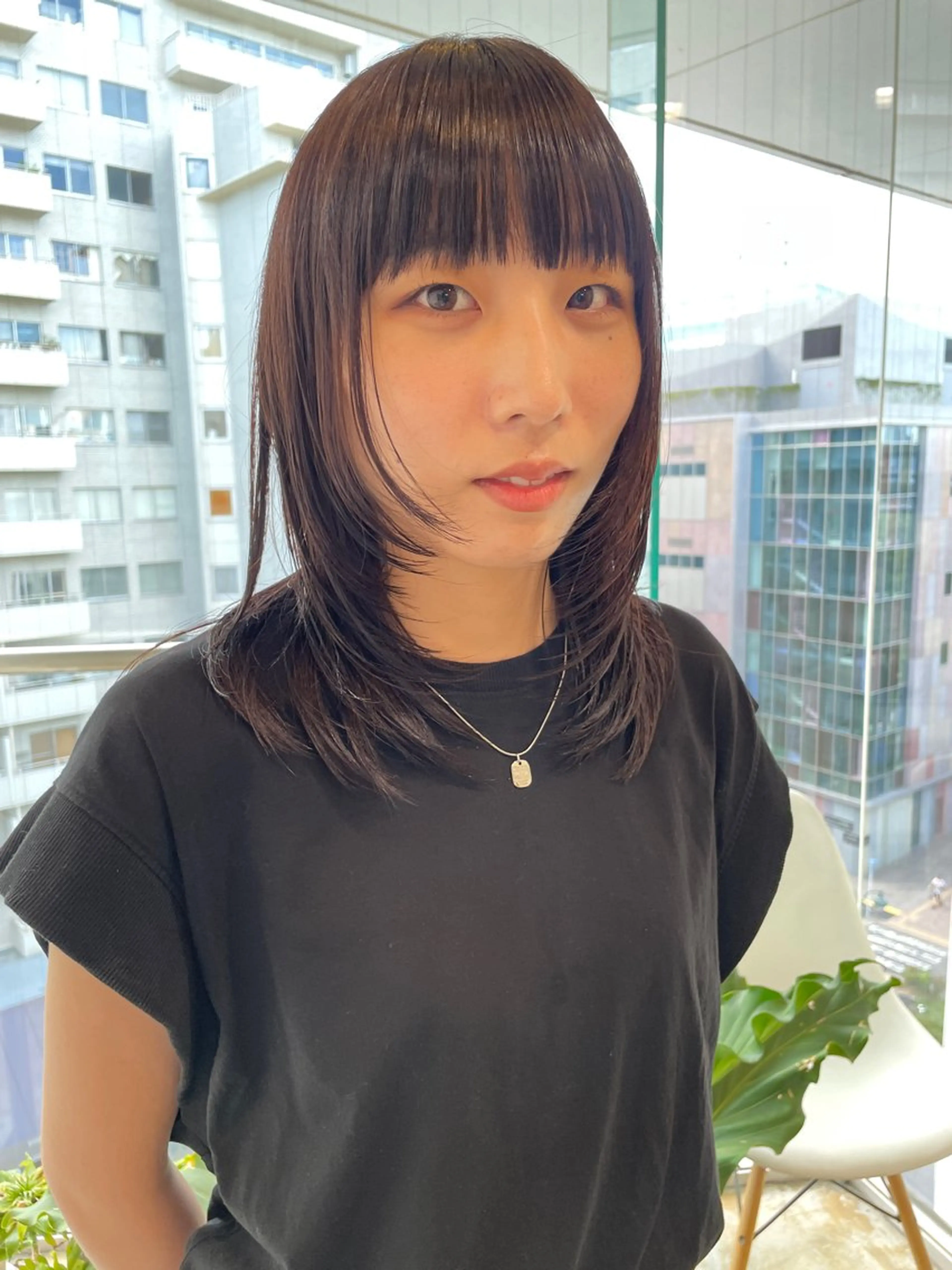 ミディアム カラー レイヤー／似合わせ TAKUYAのヘアスタイル