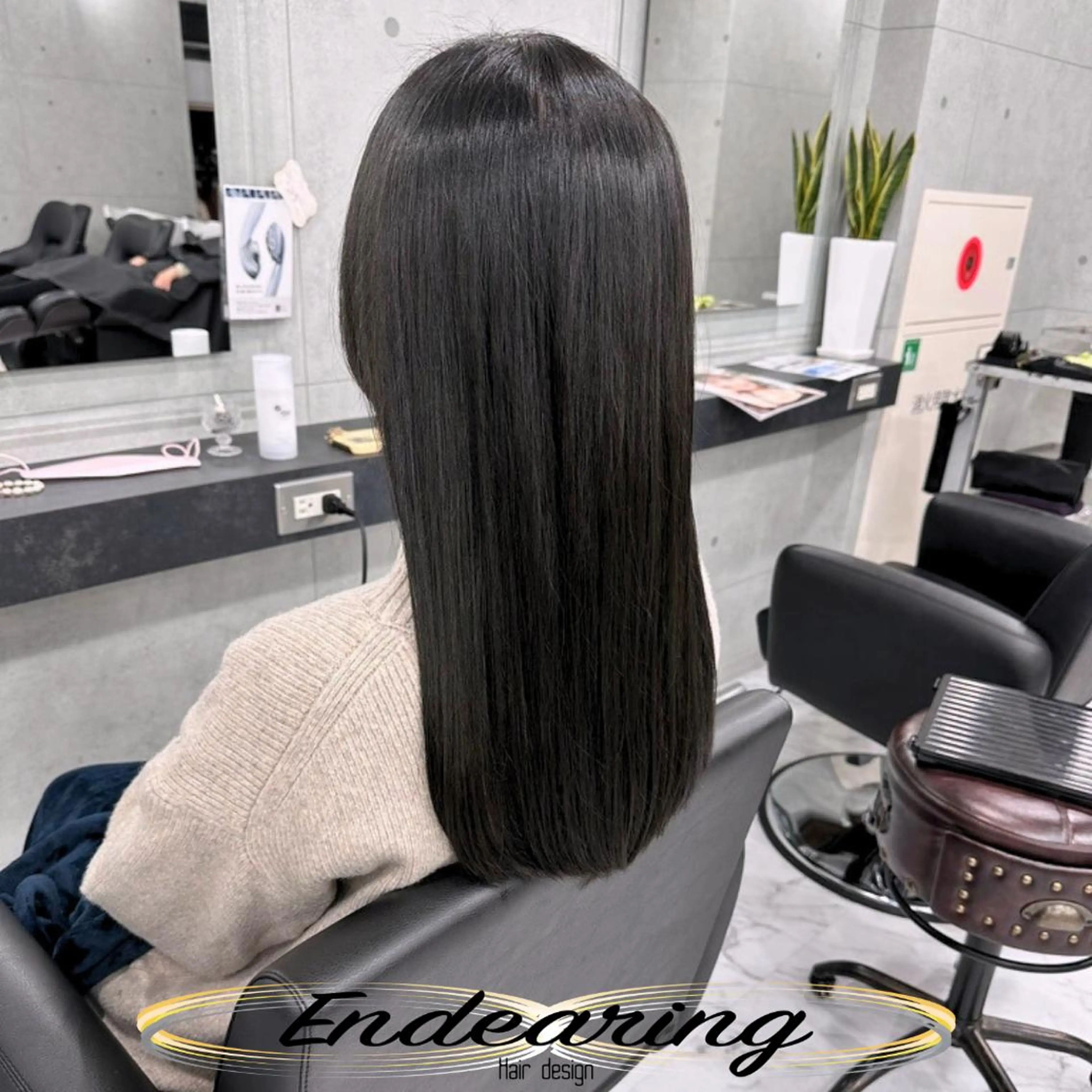 カラー 透明感カラー ダークグレー カット ヘアカラー Endearing 銀座/レイヤーカットのヘアスタイル