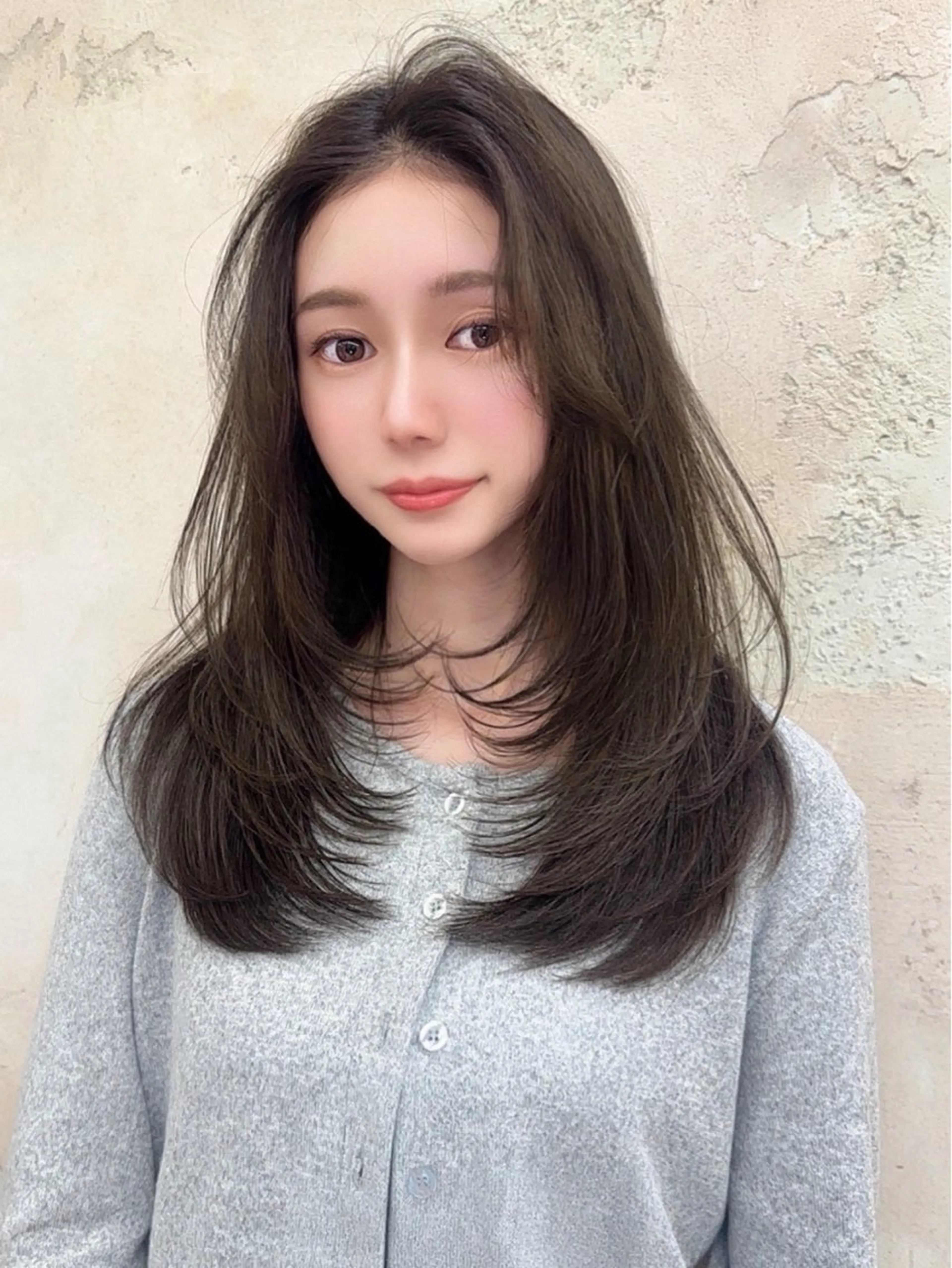 セミロング ワンカラー/縮毛矯正 /あさひのヘアスタイル