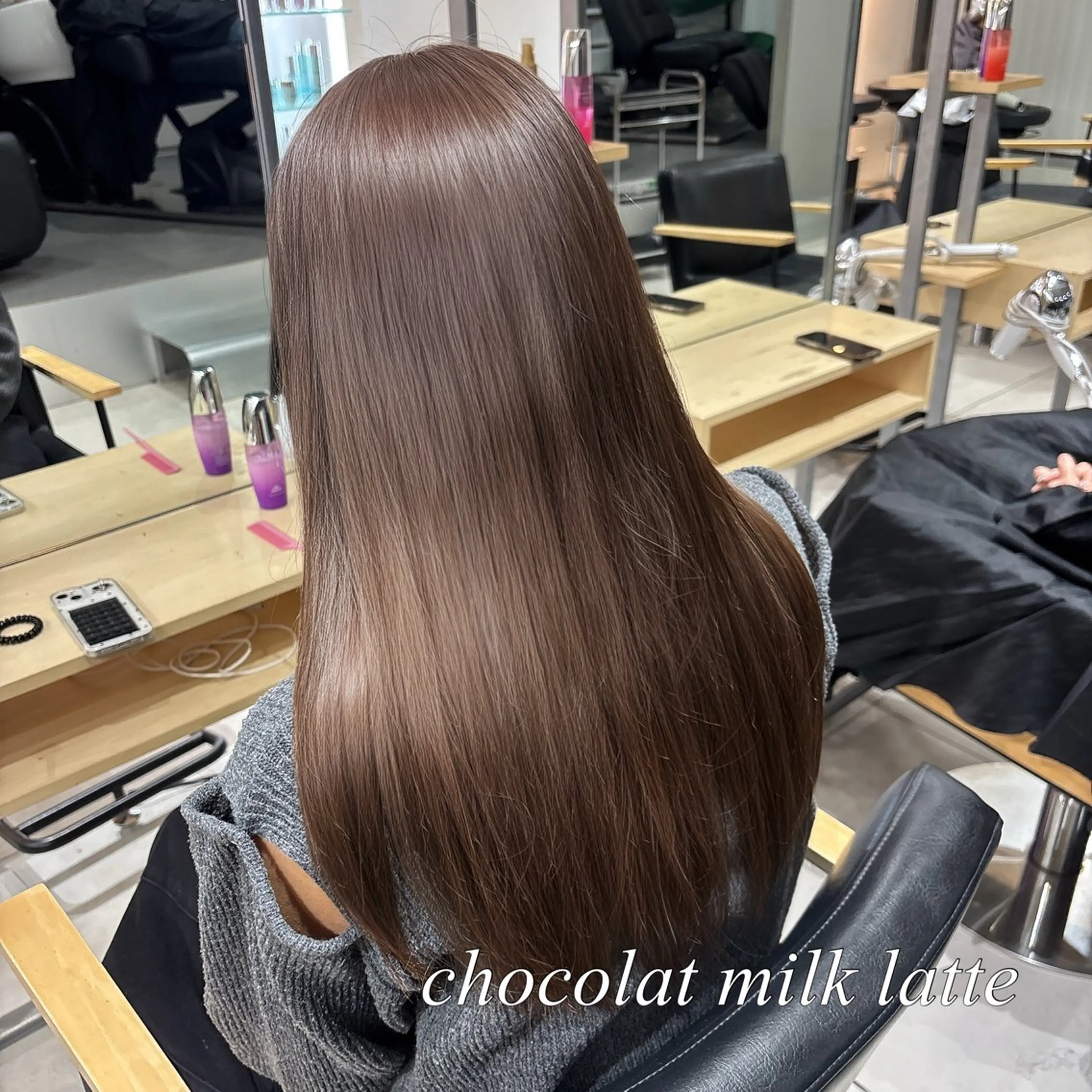 セミロング カラー ヘアアレンジ ヘアカラー トリートメント ベージュ/グレージュ 🧸あやか/表参道のヘアスタイル