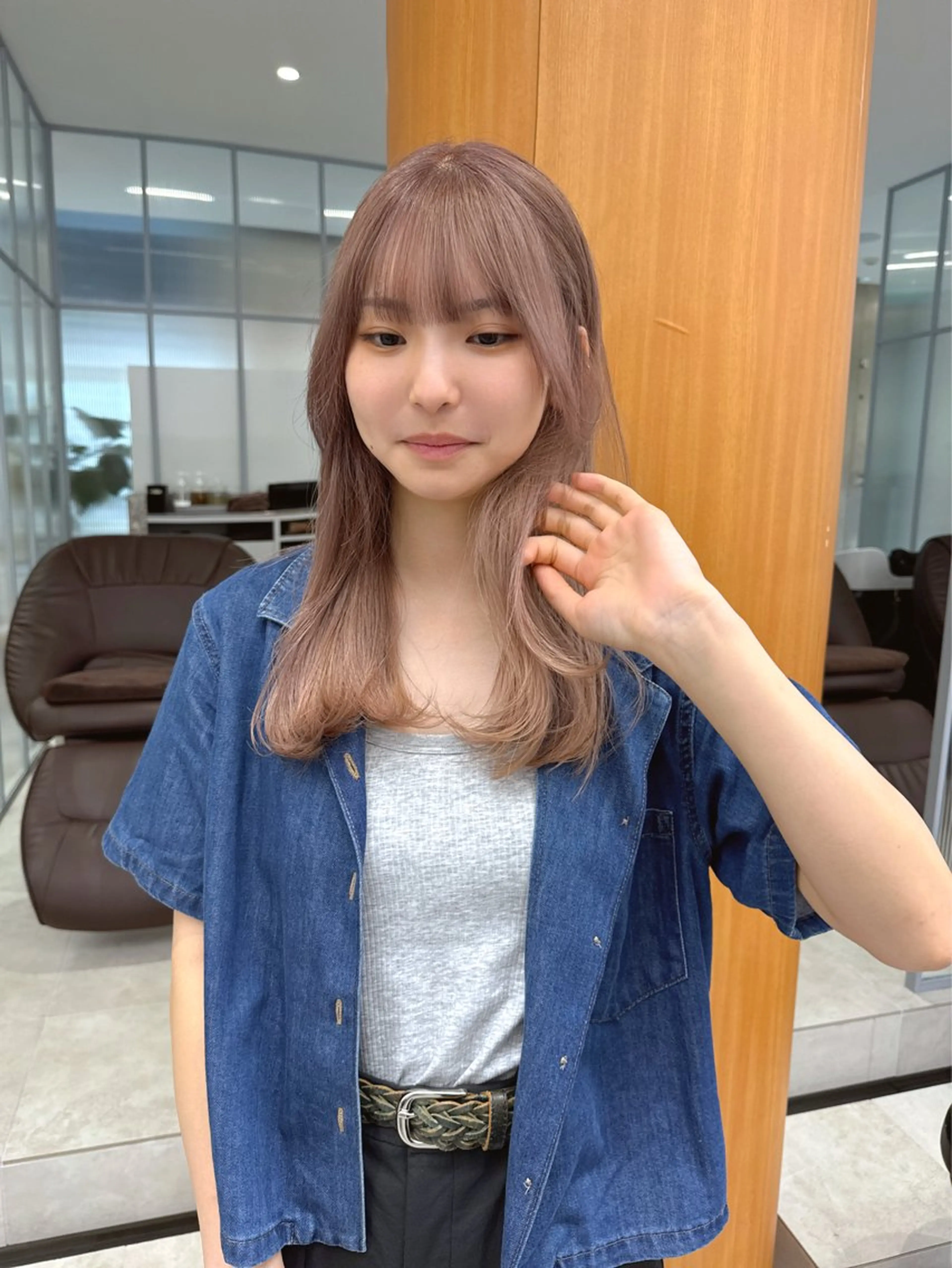 ロング カラー ヘアカラー ひかり／ベージュ ／似合わせカットのヘアスタイル