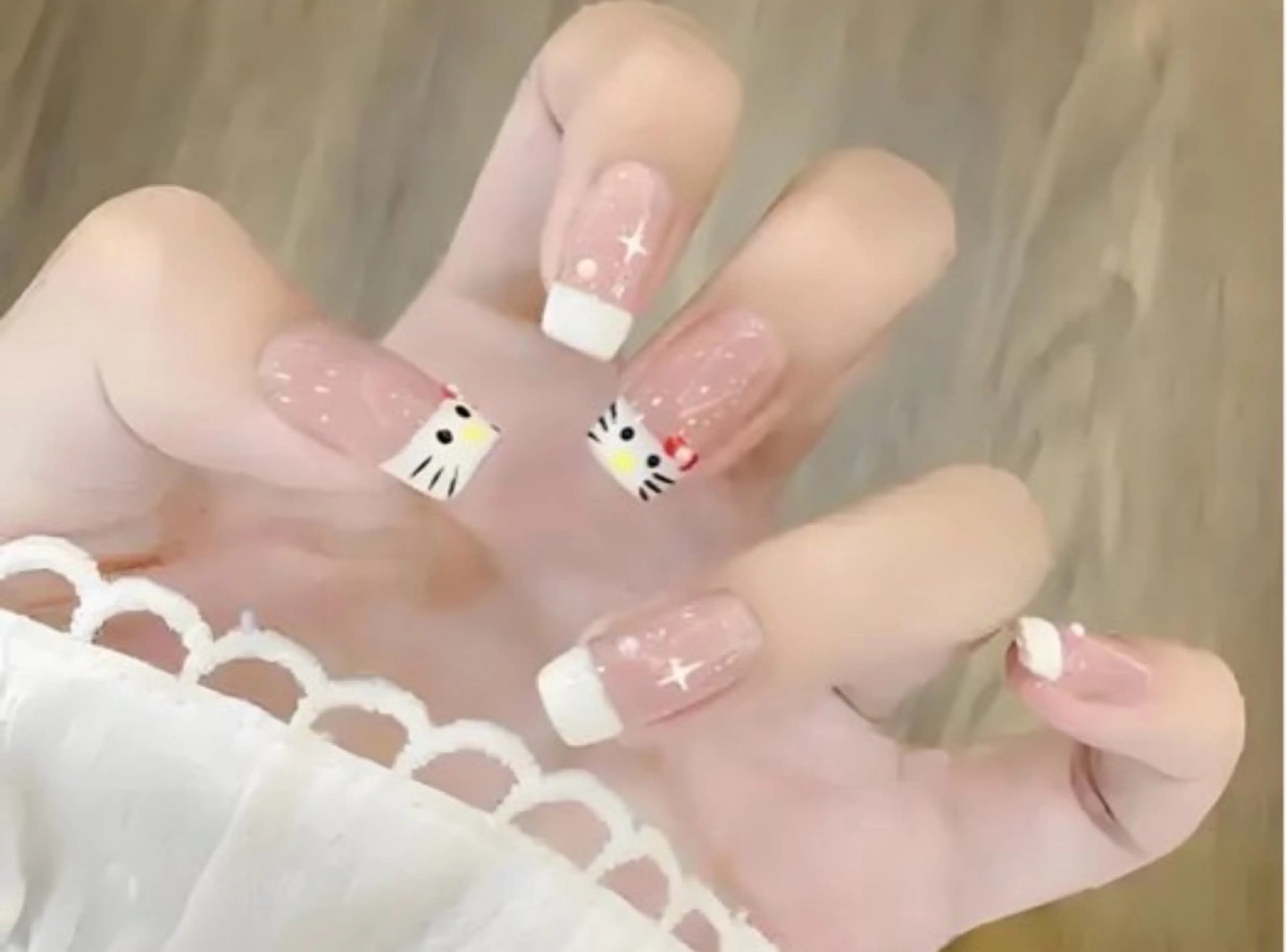 ネイル チークネイル 長さ出し フレンチネイル ガーリー 韓国ネイル sun nail池袋 モデル募集のネイルデザイン