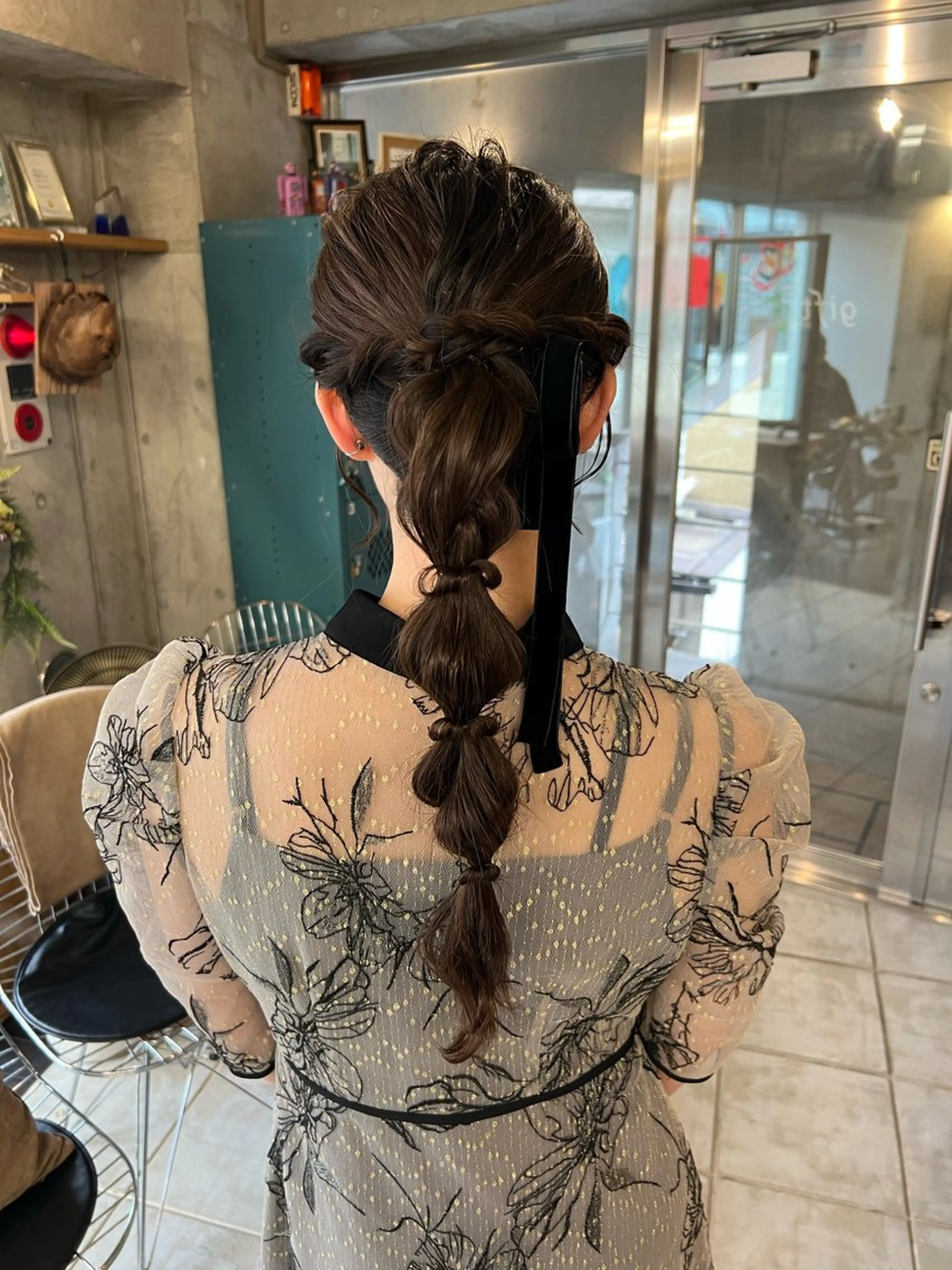 ロング ヘアアレンジ ヘアセット 土田かほ/本日🈳 透明感カラー🍃のヘアスタイル