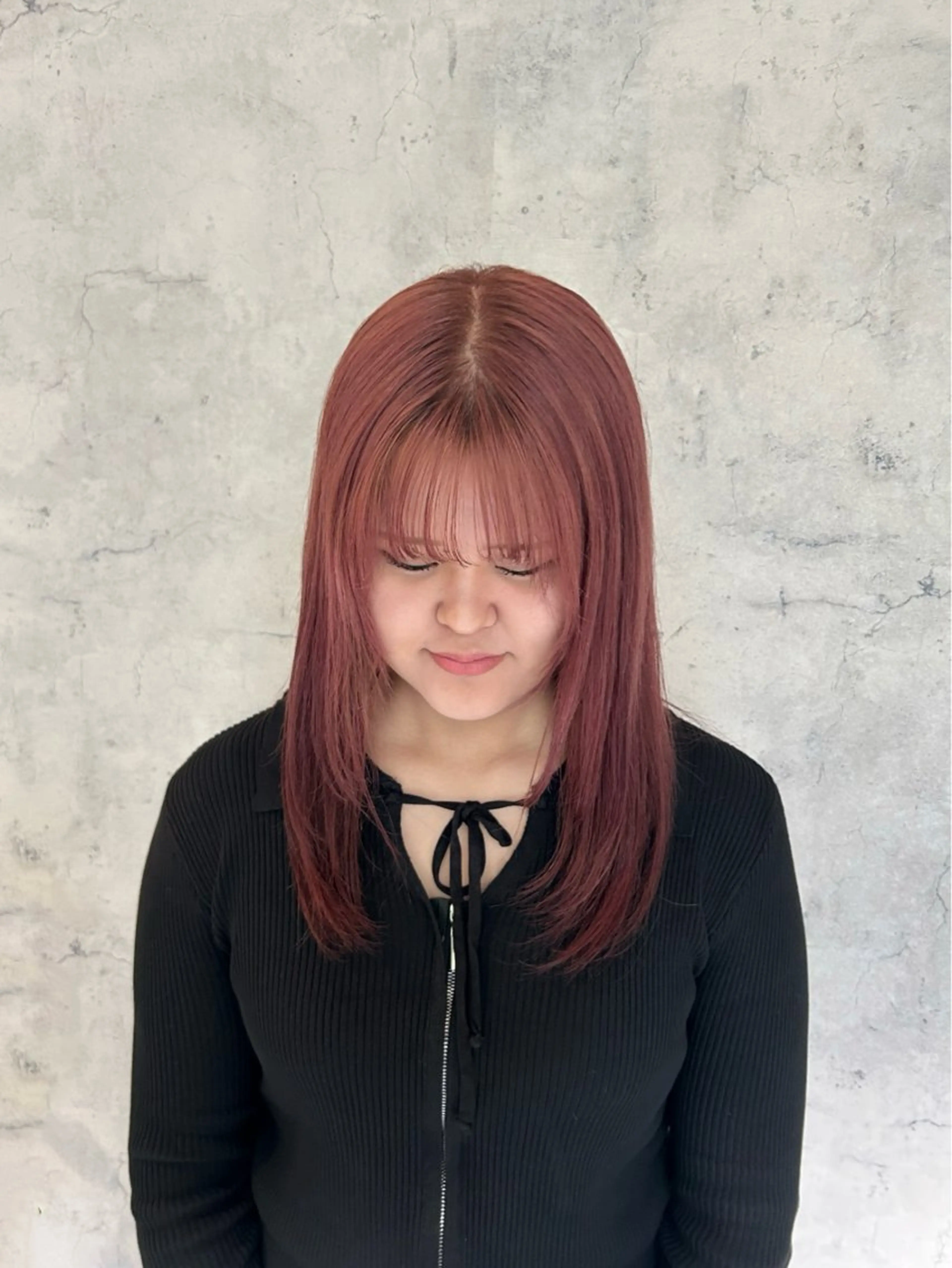 ミディアム 顔まわりレイヤー レイヤーカット 似合わせカット カット nana/ボブ/ レイヤー/梅田のヘアスタイル