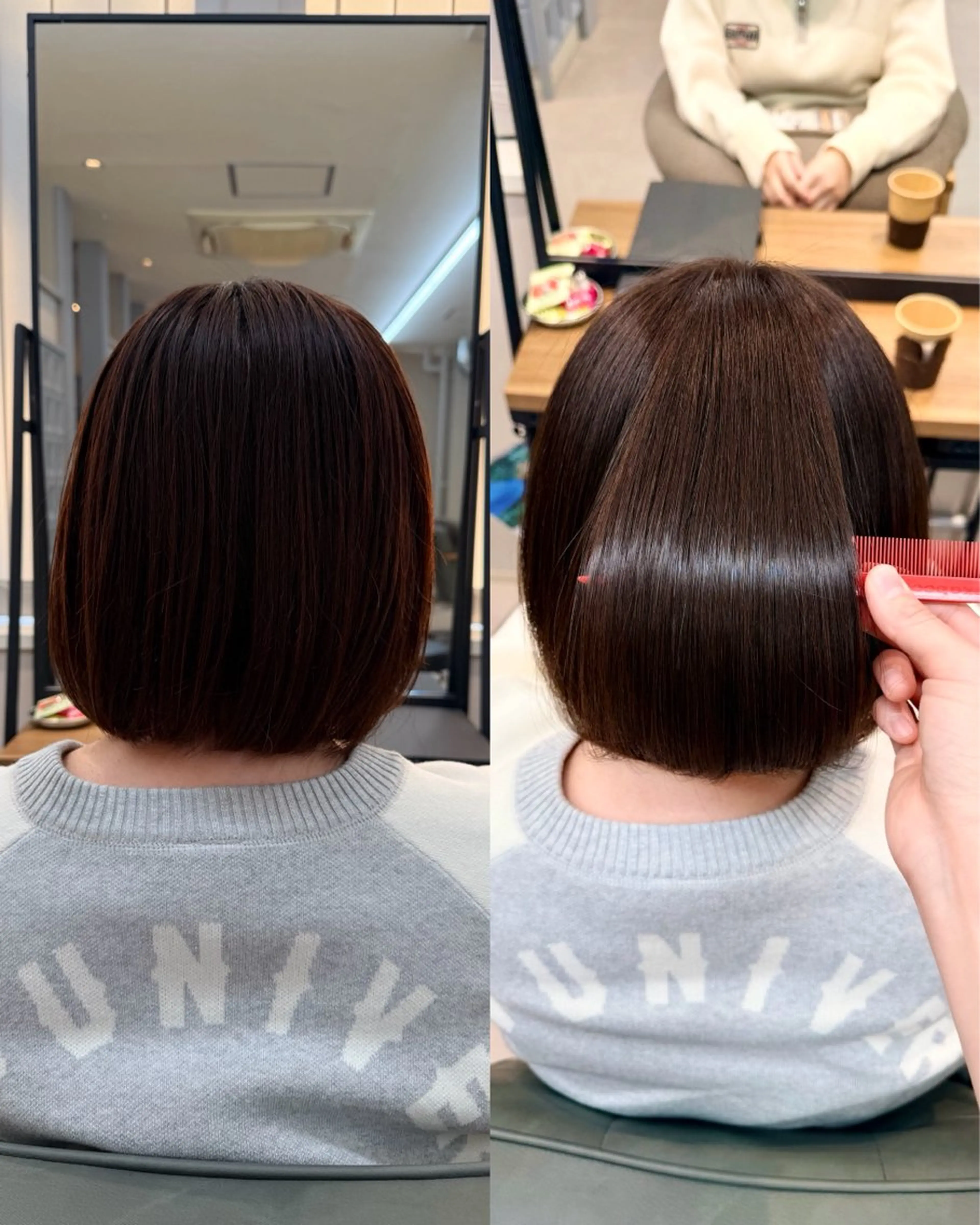 ショート ヘアカラー 縮毛矯正 縮毛矯正/髪質改善 /SATOKOのヘアスタイル