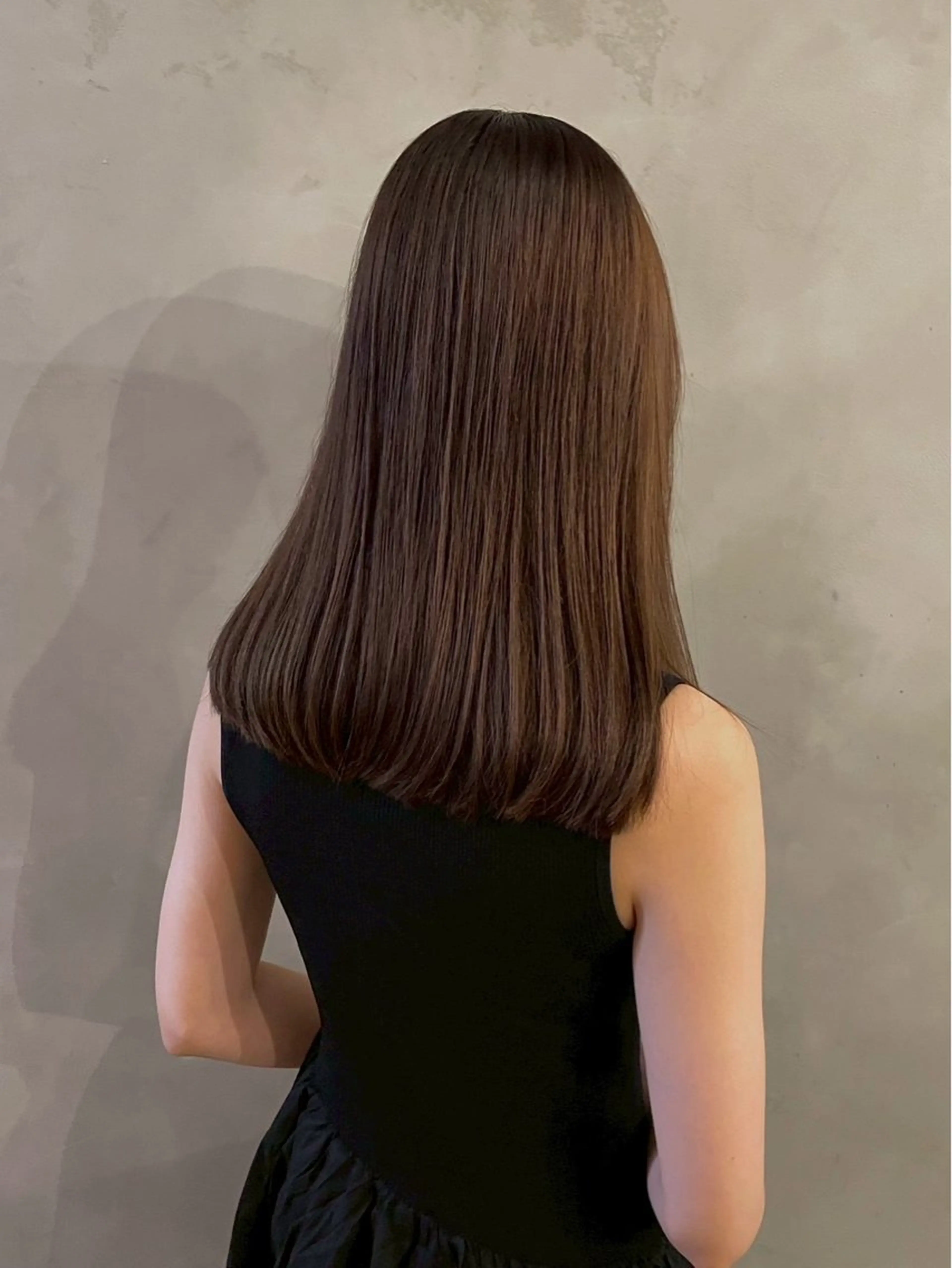 セミロング ヘアカラー トリートメント 似合わせ透明感カラー ／emiのヘアスタイル