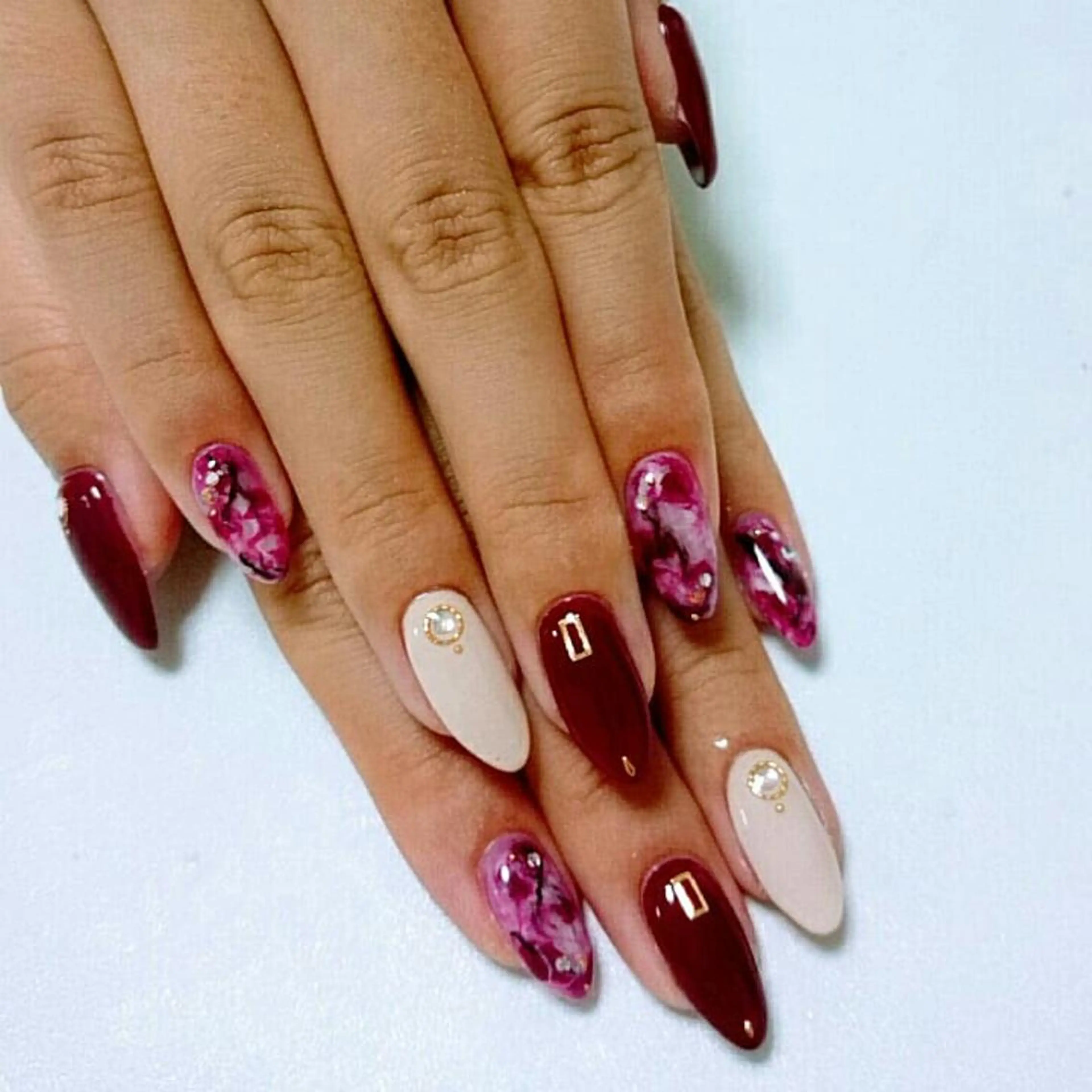 ネイル ボルドー JEWEL nailのネイルデザイン