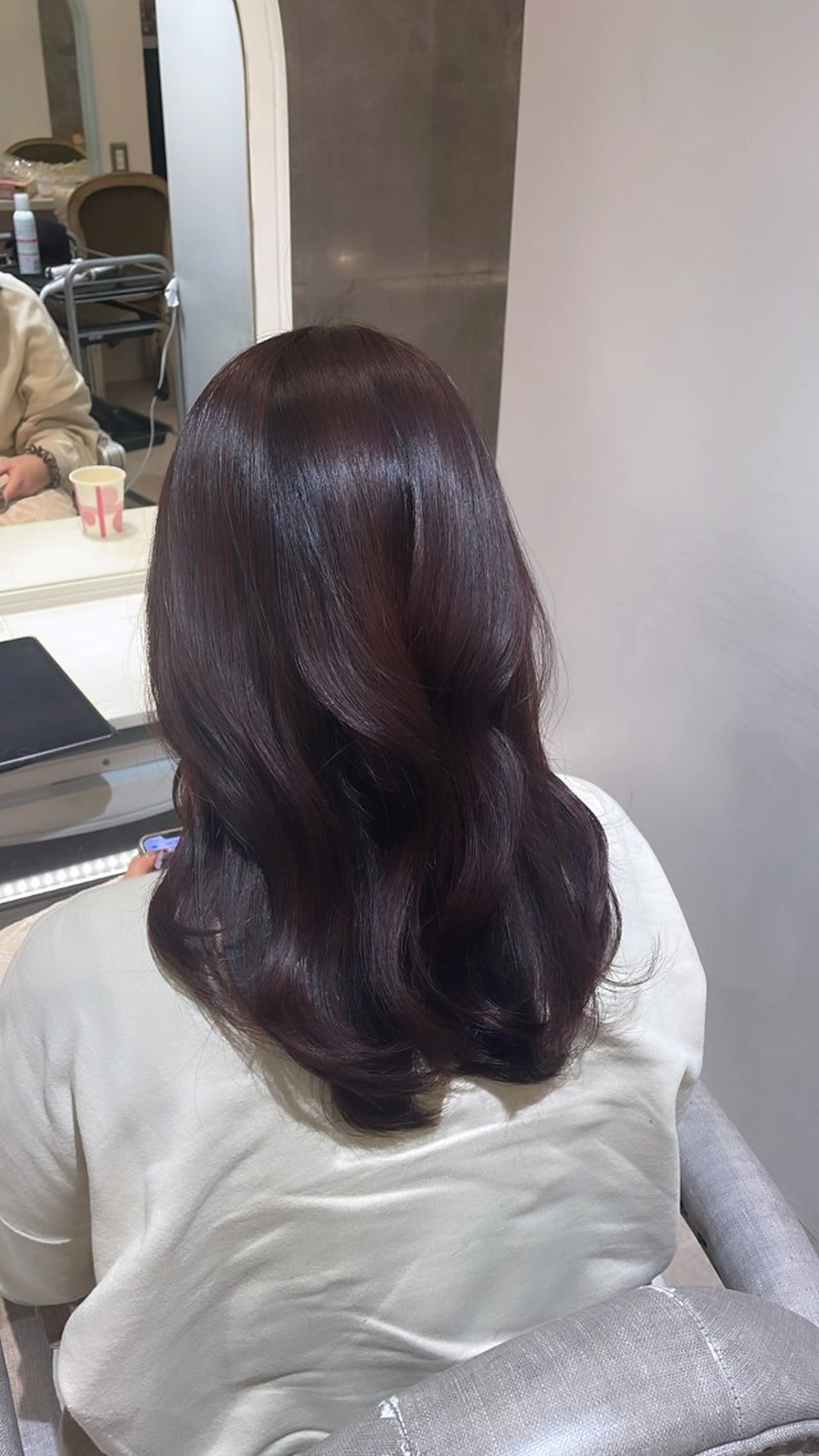 セミロング カラー ブリーチ ブラウンカラー 透明感カラー イルミナカラー ブリーチなしカラー CreBiA🎀 ayaのマツエク・マツパデザイン