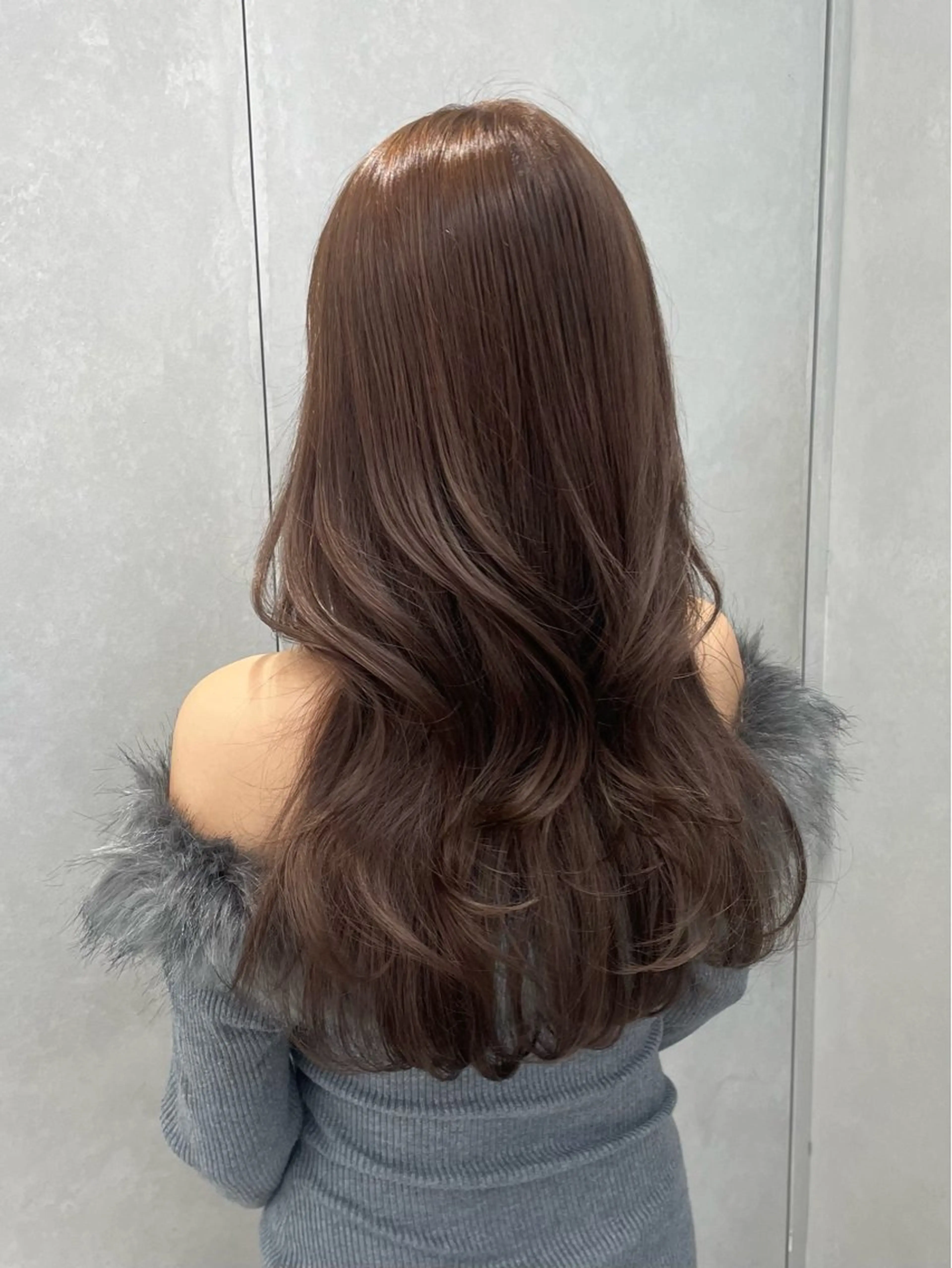 セミロング カラー アッシュ アッシュブラウン ベージュカラー ブラウンカラー 透明感カラー ヘアカラー 表参道/透明感 グレージュ/ブラウンのヘアスタイル