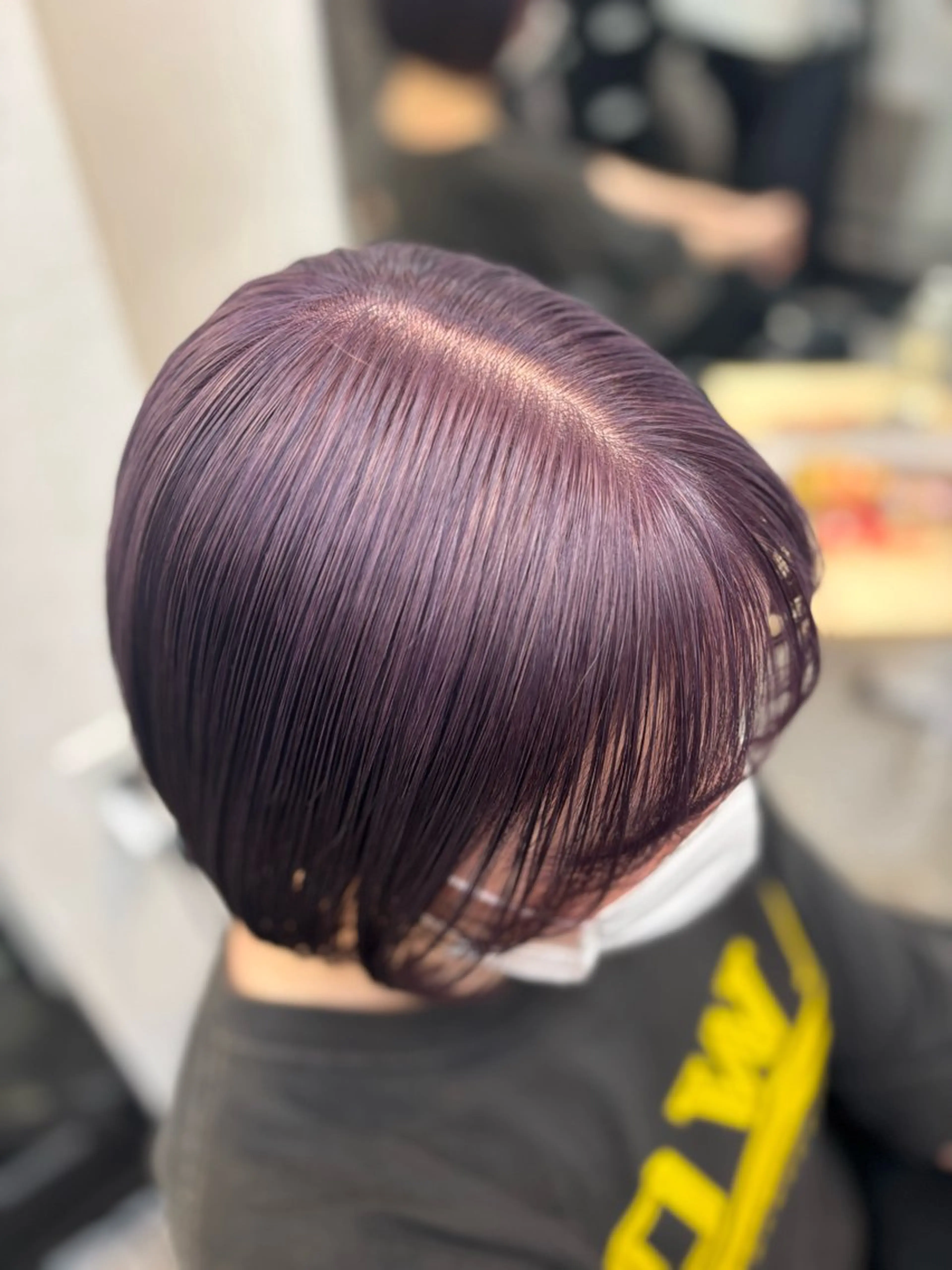 ミディアム カラー ブリーチ 透明感カラー ラベンダーカラー パープルカラー ヘアカラー 小顔似合わせカット ┊︎＊AYANO＊のヘアスタイル