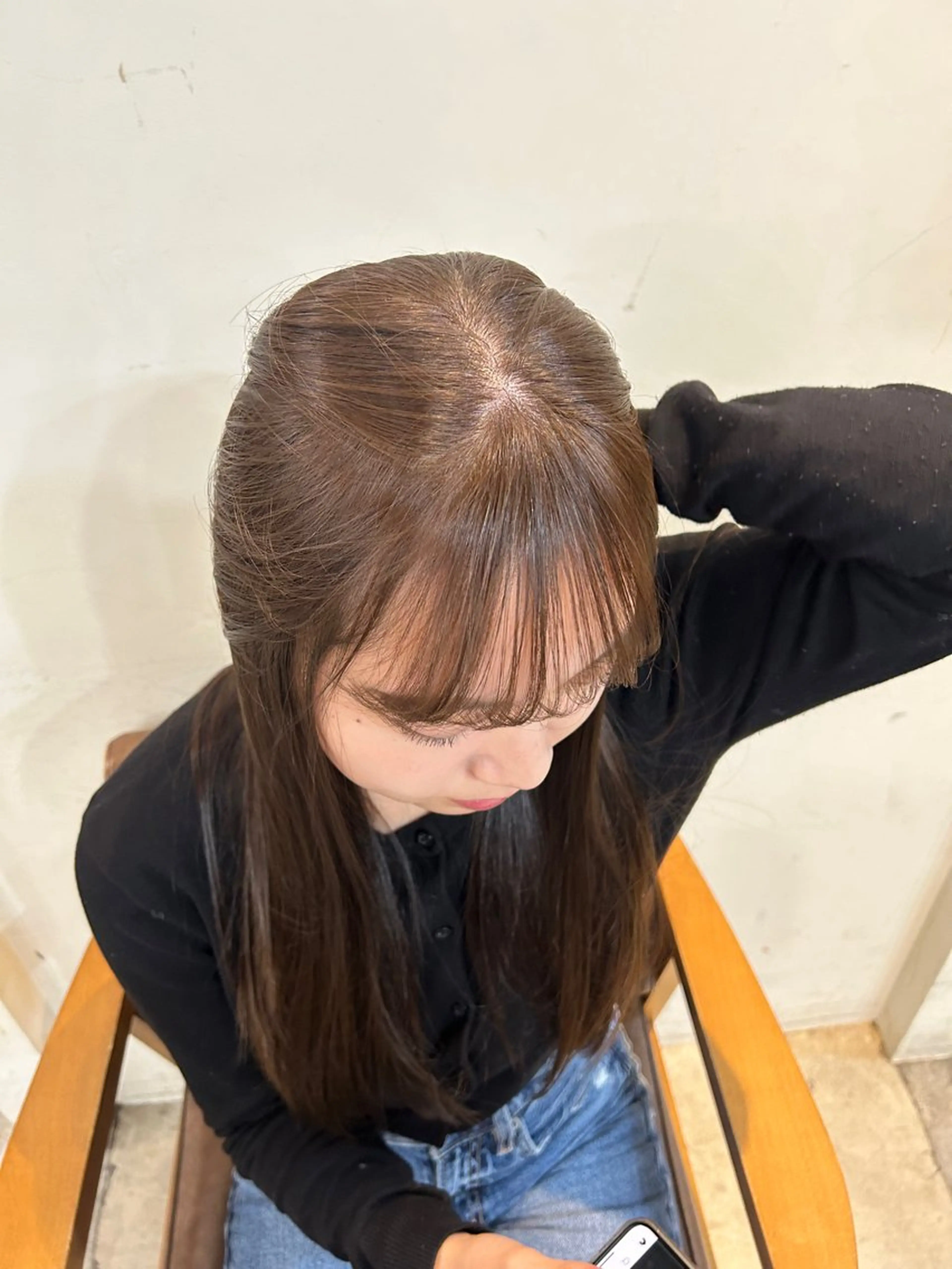 セミロング ヘアカラー ベージュ/透明感/ レイヤー/あやか💕のヘアスタイル