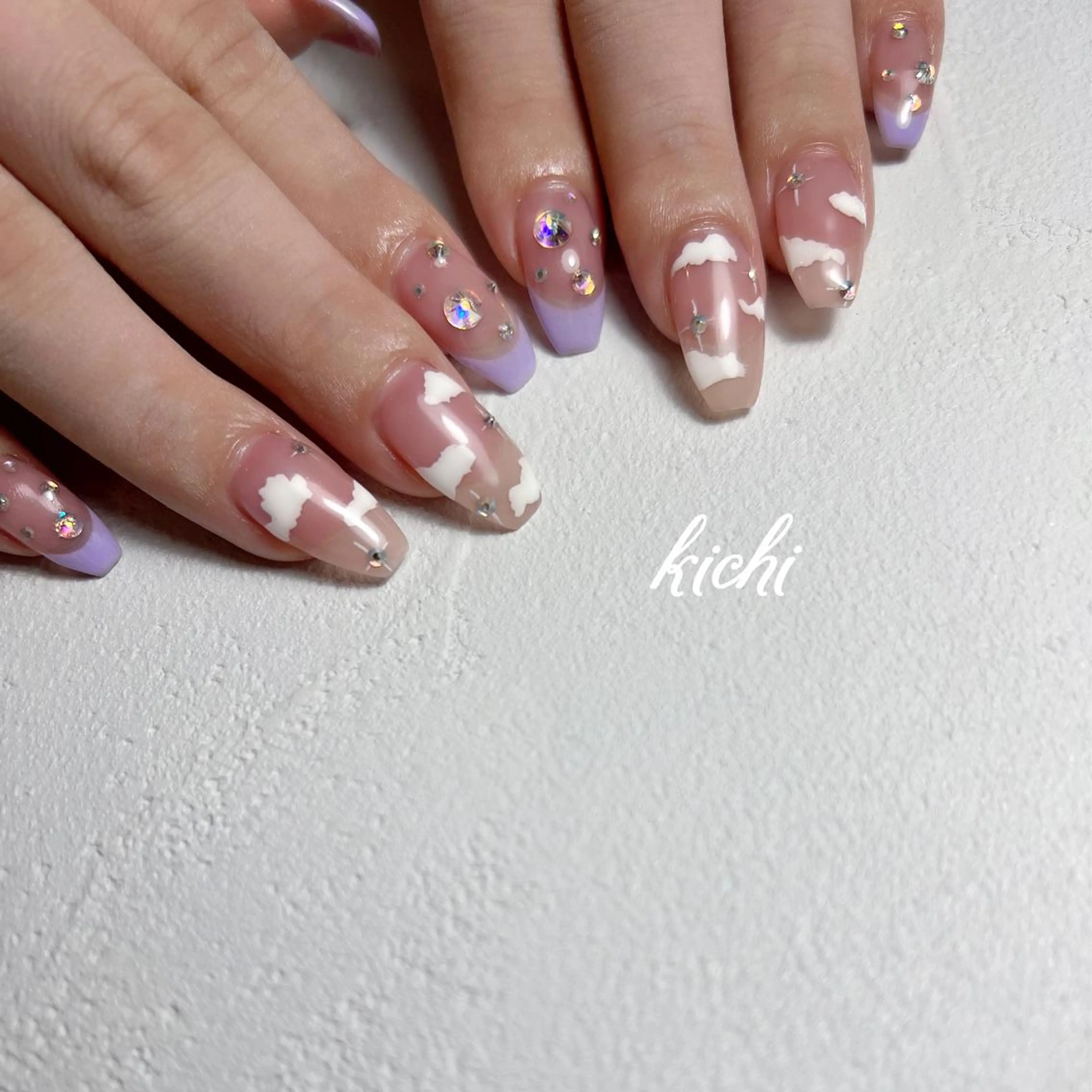 ネイル ジェルネイル キラキラネイル 持ち込み ニュアンスネイル パラジェル kichi･: *のネイルデザイン